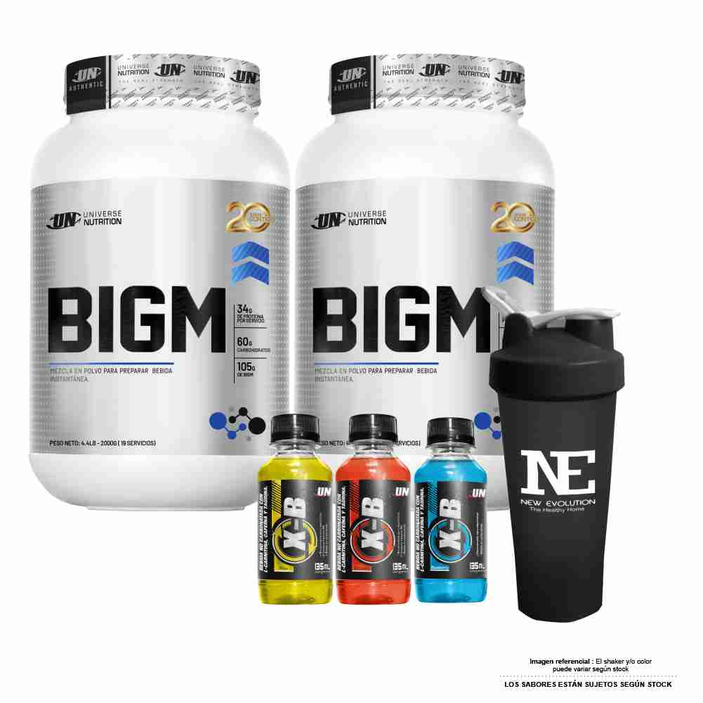 COMBO UNIVERSE NUTRITION - 2 BIGM 2 KG. CHOCOLATE + SHAKER - 1