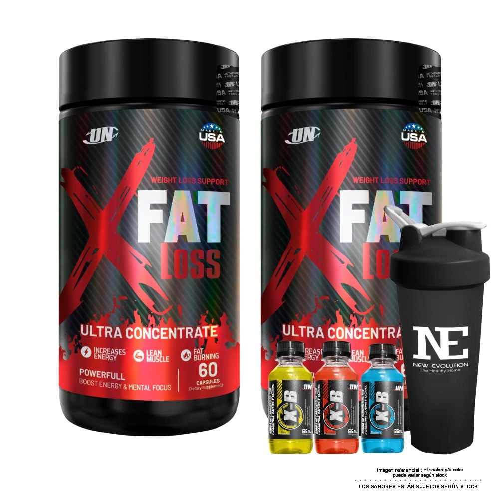 COMBO UNIVERSE NUTRITION - 2 XFAT LOSS 60 CAPS. + SHAKER - 1