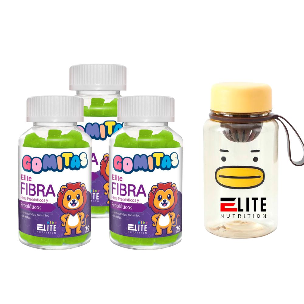 COMBO GOMITAS PARA NIÑOS ELITE NUTRITION KIDS - 3 ELITE FIBRA + TOMATODO - 1
