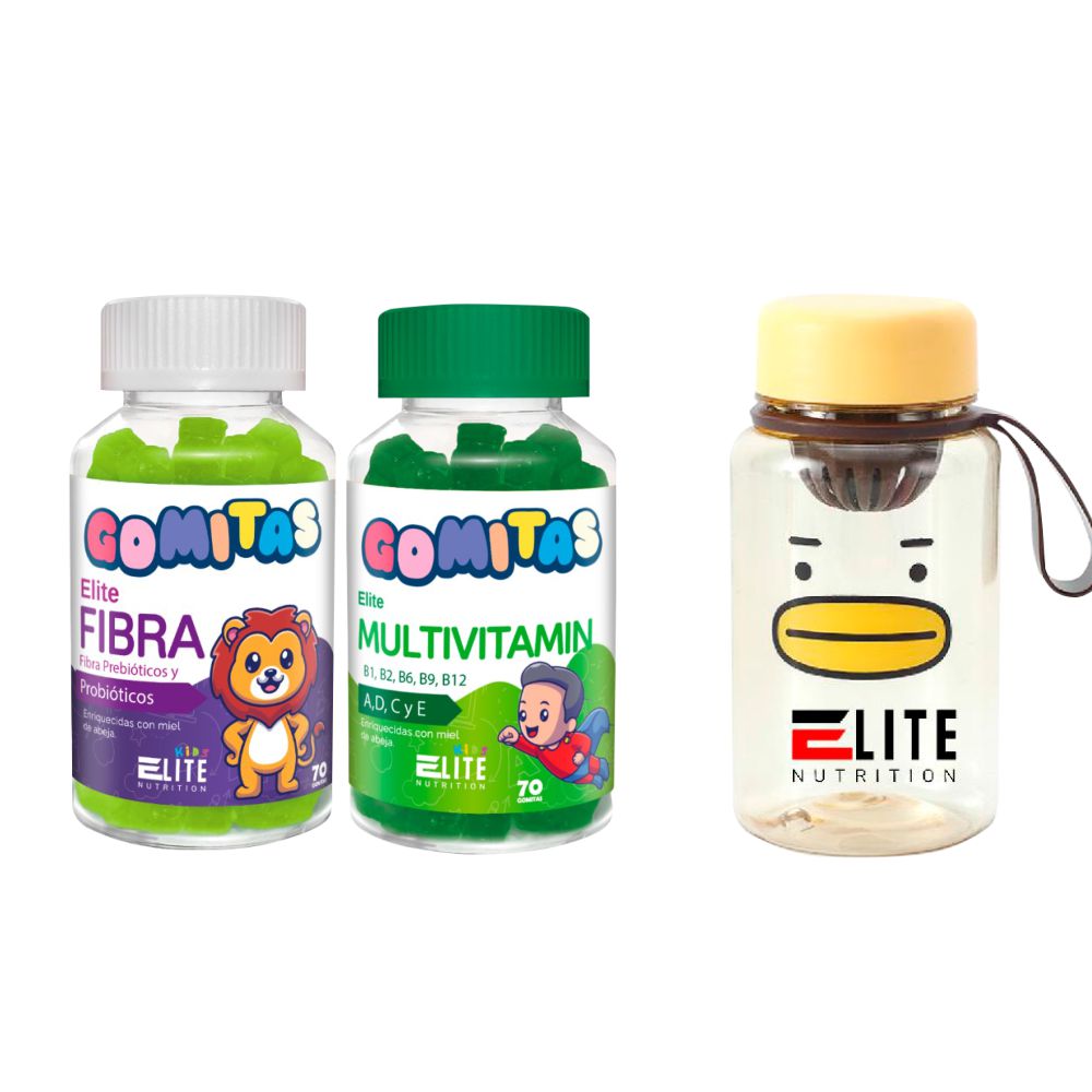 COMBO GOMITAS PARA NIÑOS ELITE NUTRITION KIDS - ELITE FIBRA + ELITE MULTIVITAMIN + TOMATODO - 1