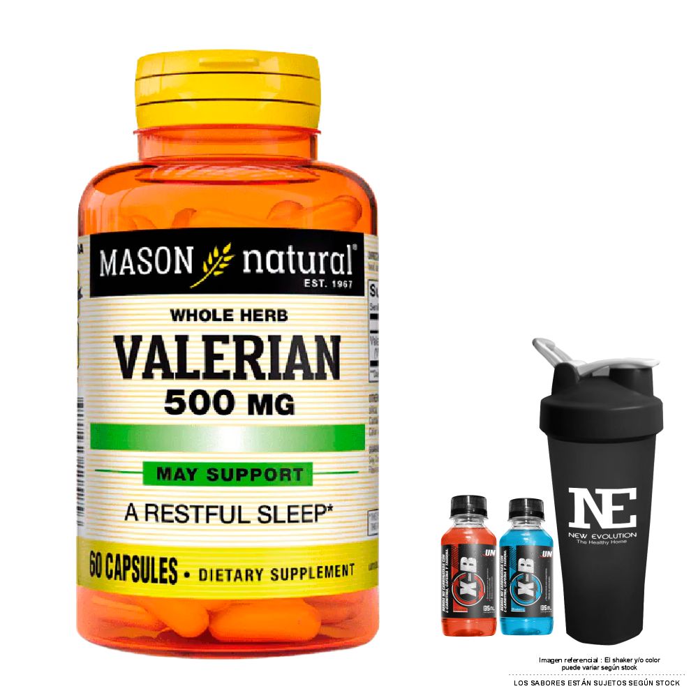 VITAMINAS MASON NATURAL - VALERIANA 500 MG (60 CAP) + SHAKER - 1