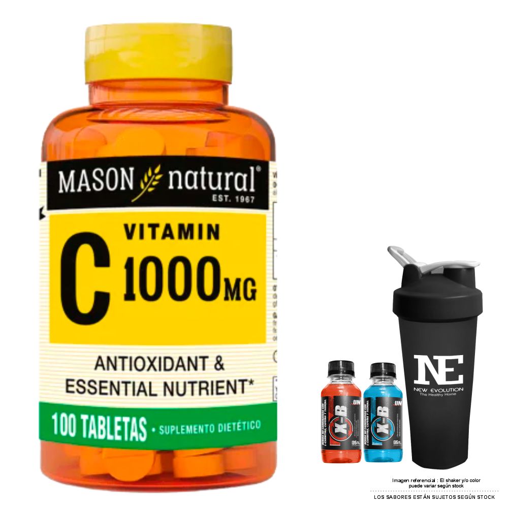 VITAMINAS MASON NATURAL - VITAMINA C-1000 MG (100 TAB) + SHAKER - 1