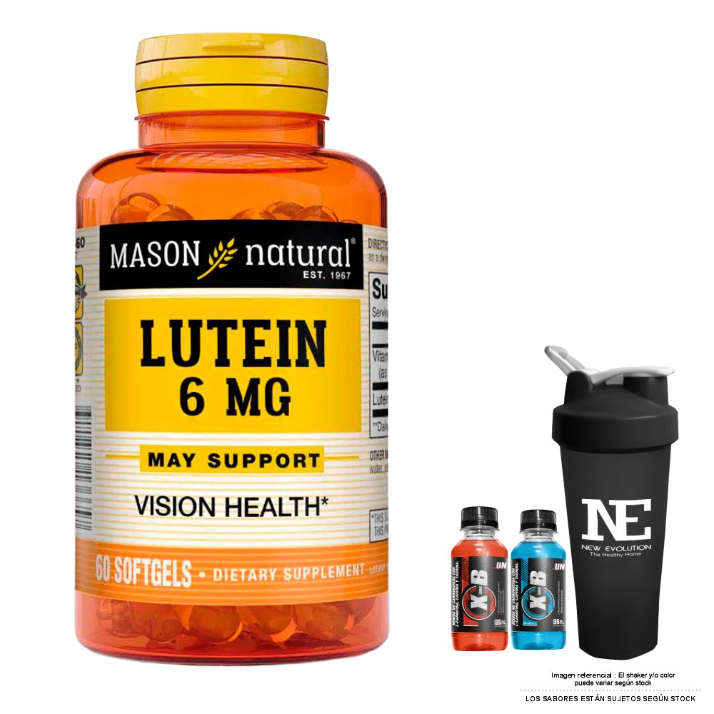 VITAMINAS MASON NATURAL - LUTEÍNA 6 MG (60 SOFTG) + SHAKER - 1