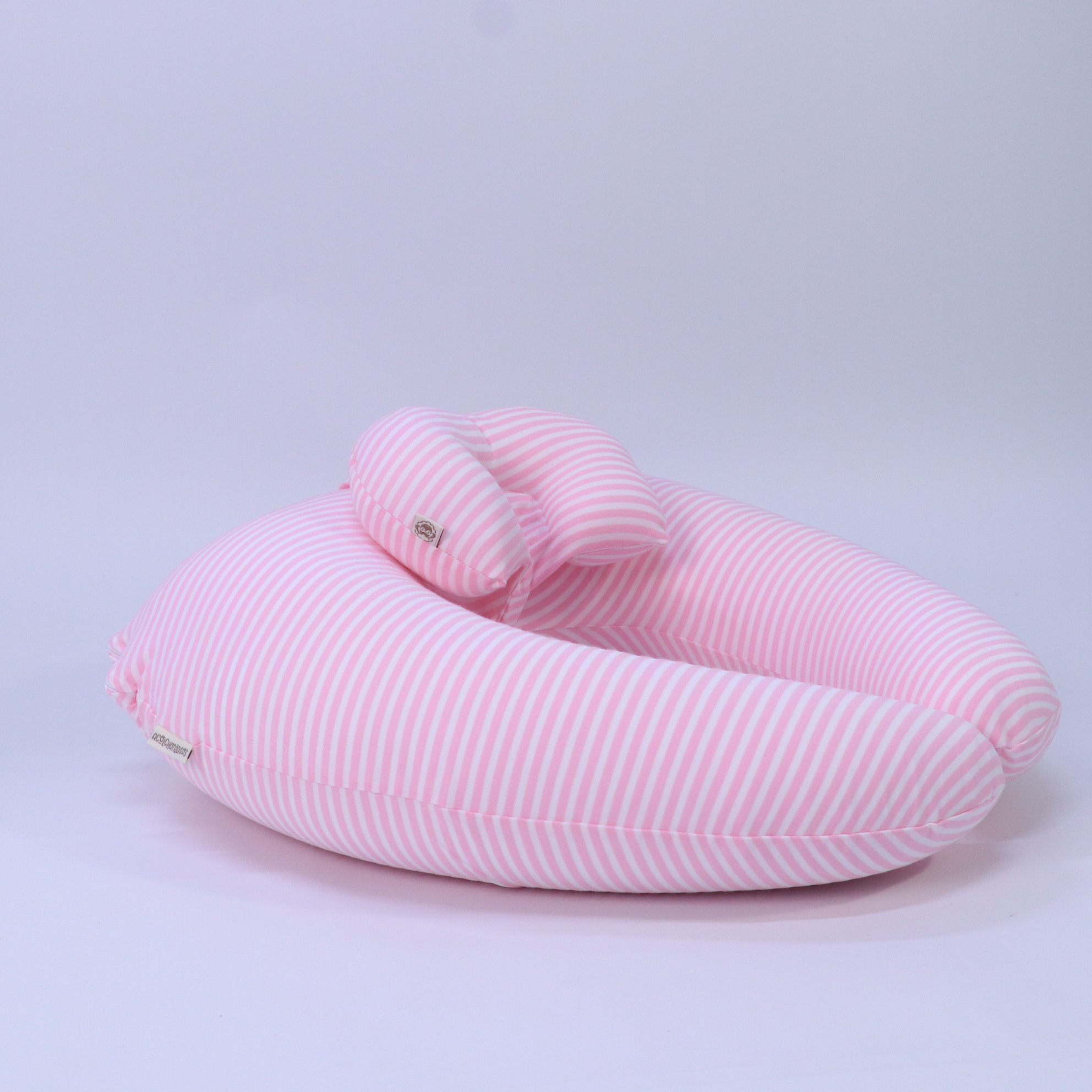 PACK DE LACTANCIA - COJÍN DE LACTANCIA + RESPALDAR ROSADO ACOLCHONADITOS - 5