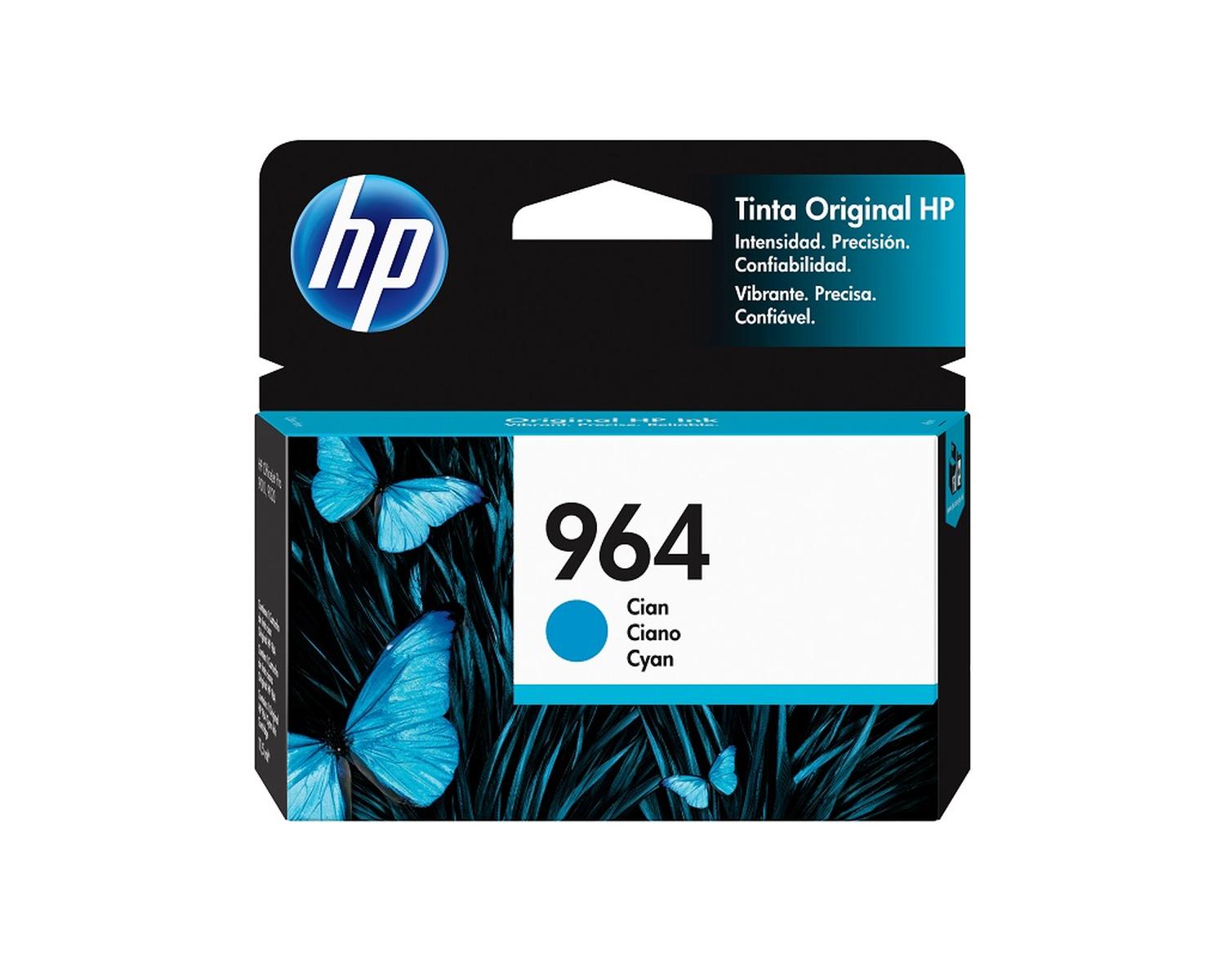 CARTUCHO HP 3JA50AL TURQUESA TINTA 964 OFFICEJETPRO 9010 9020 ORIGINAL - 1