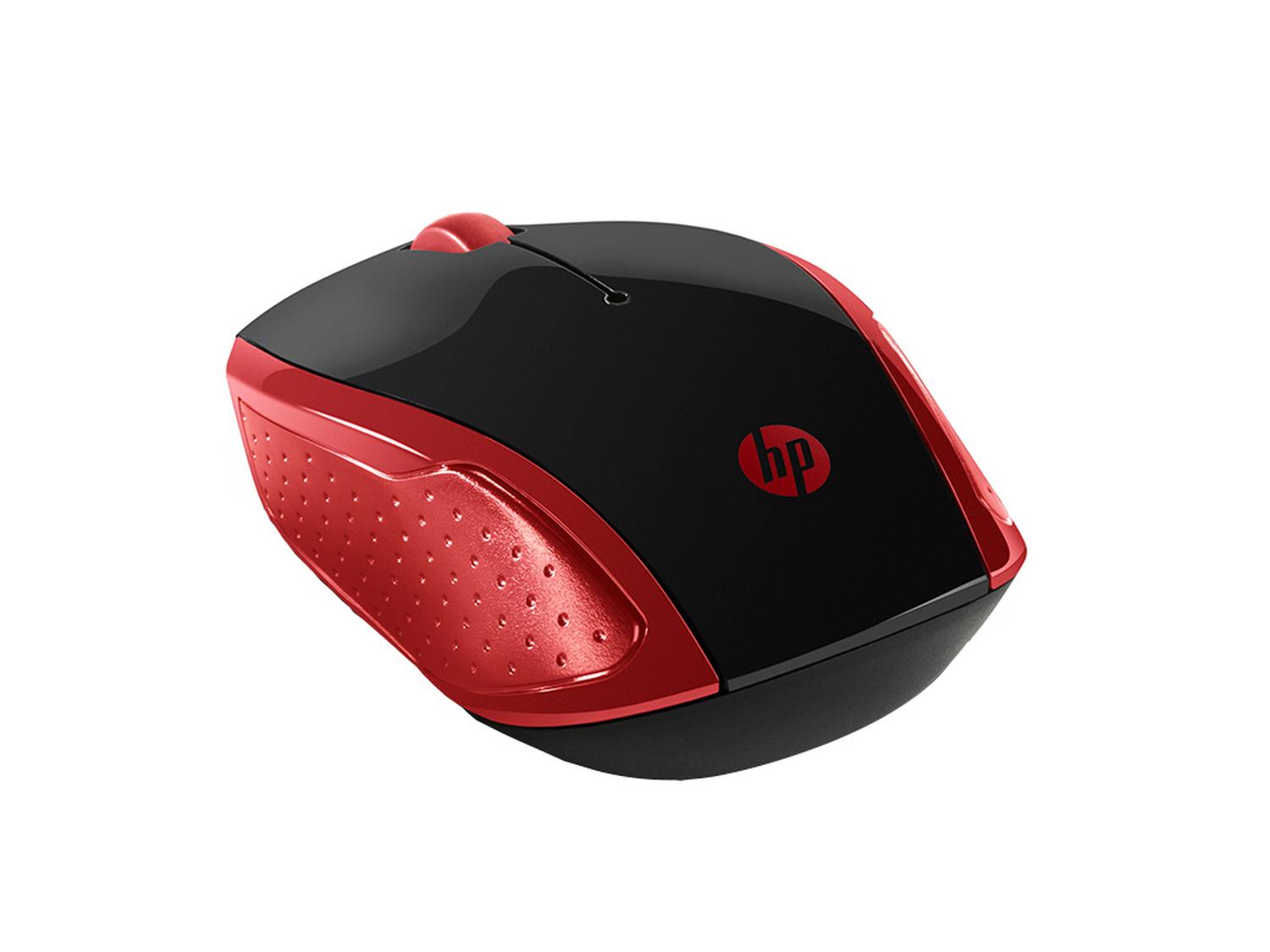 MOUSE INALÁMBRICO HP 200 ROJO - 2