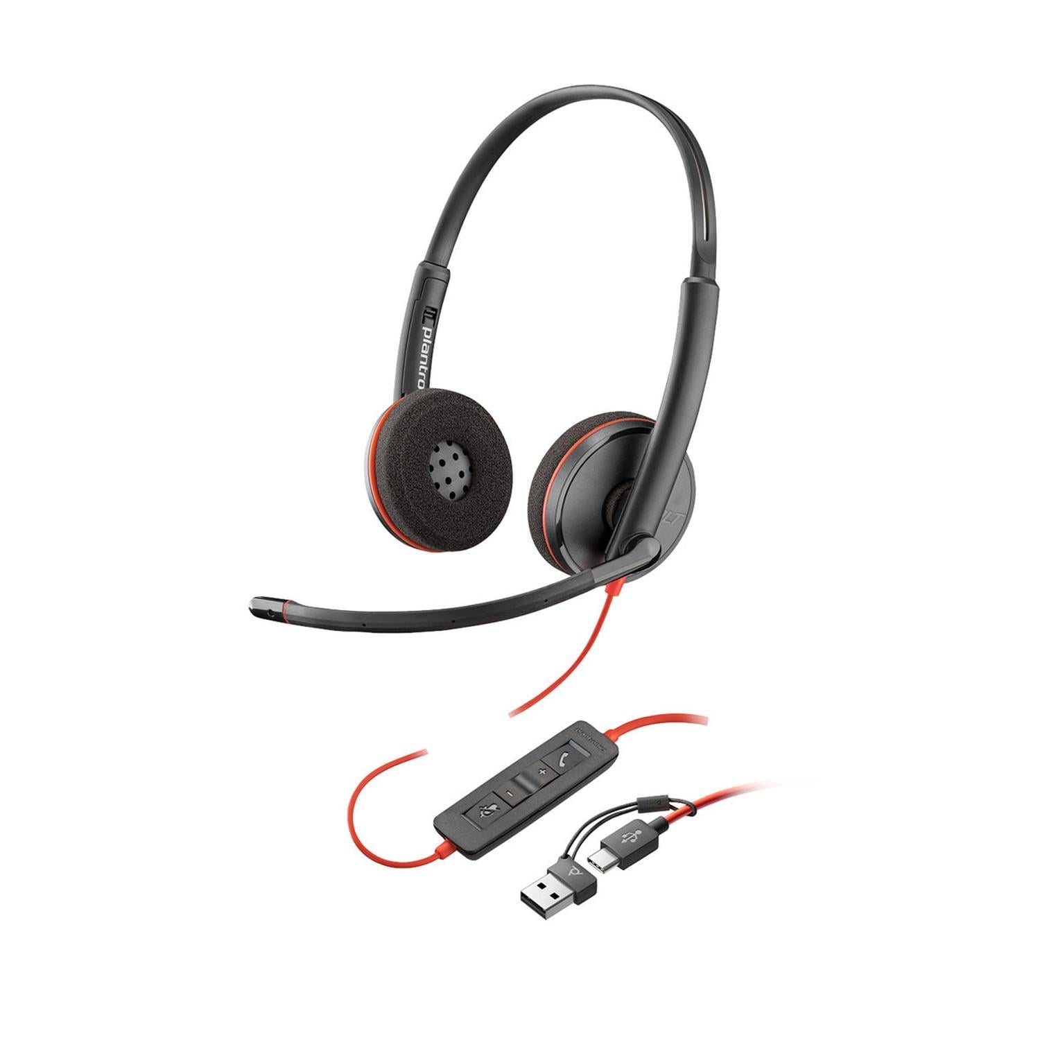 AURICULARES ESTÉREO USB-C POLY HP BLACKWIRE 3220 + ADAPTADOR - 2