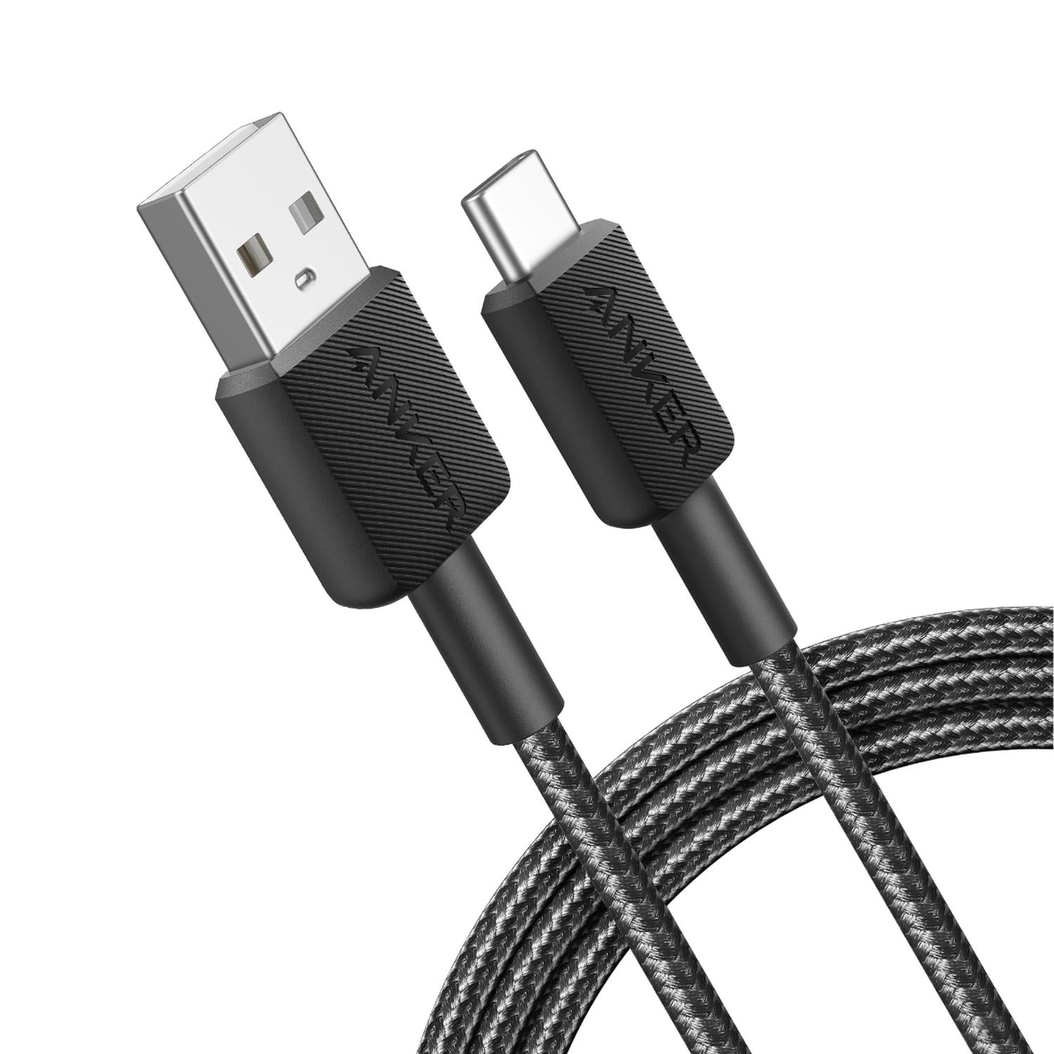 ANKER 322 USB-A TO USB-C CABLE 6FT BRAIDED BLACK - 2