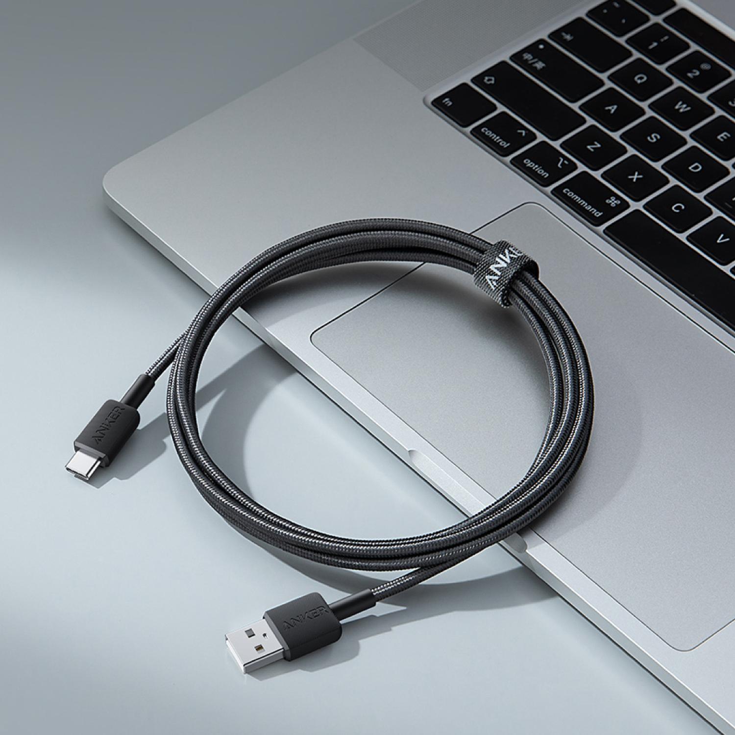 ANKER 322 USB-A TO USB-C CABLE 6FT BRAIDED BLACK - 4