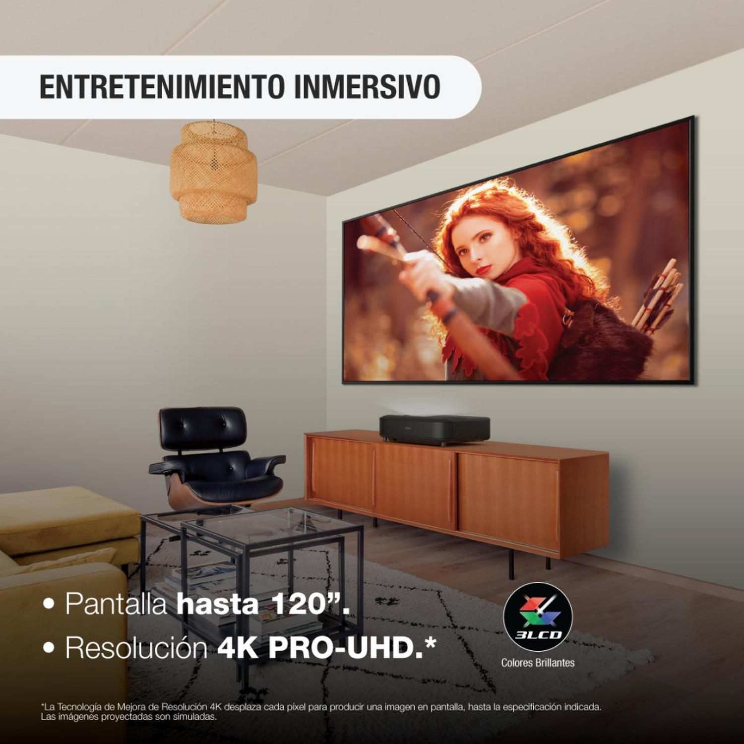 PROYECTOR EPSON 4K LS650 ANDROID TV ALCANCE CORTO - 4