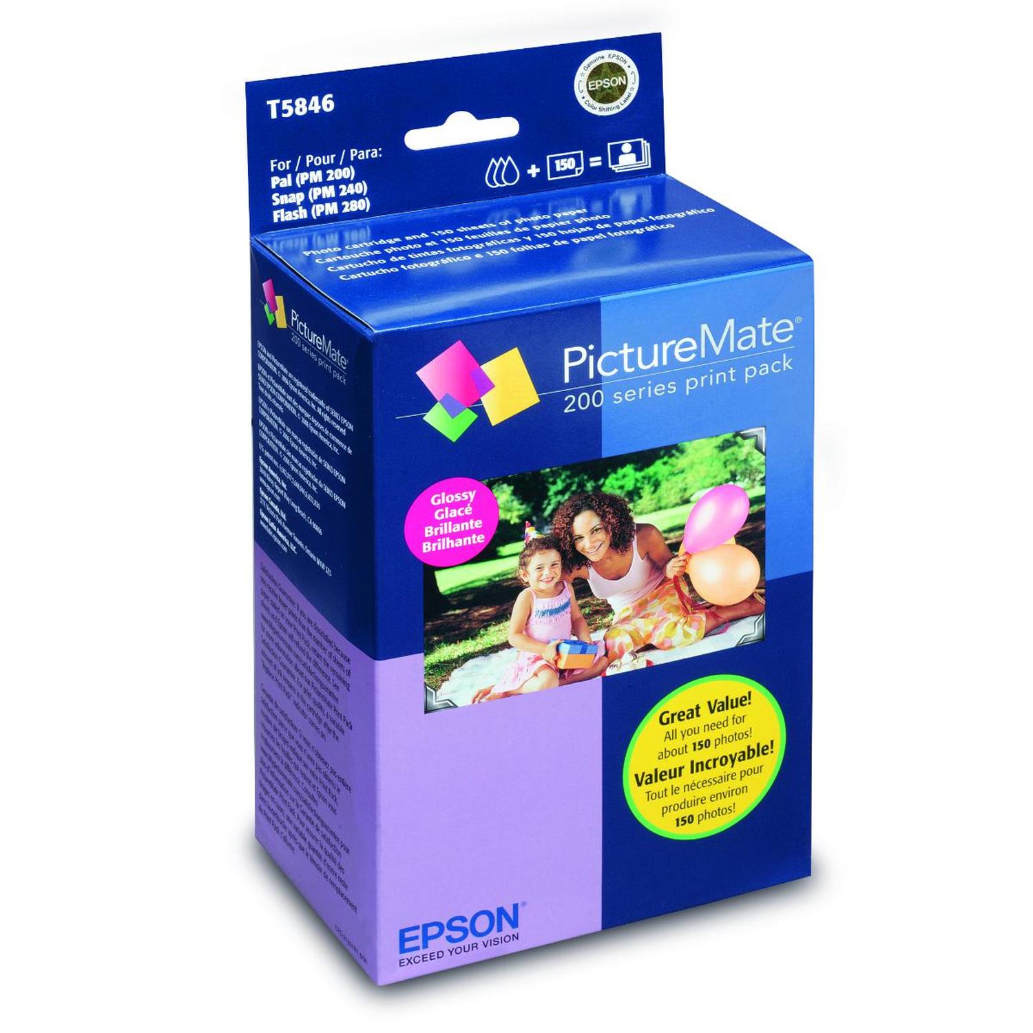 CARTUCHO FOTOGRÁFICO EPSON T5846 + PAPEL FOTO (150 HOJAS) - 1
