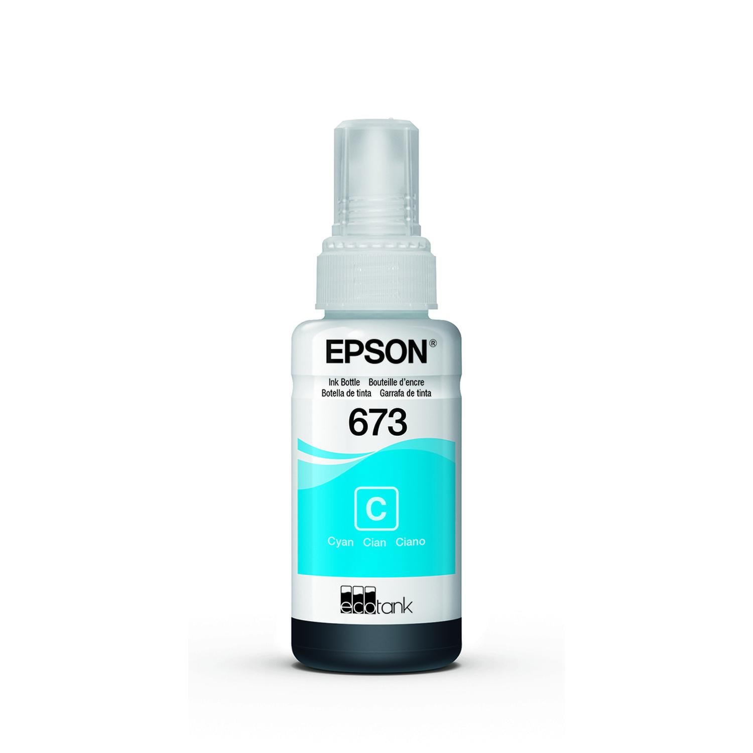 BOTELLA DE TINTA EPSON CYAN T673 - 1