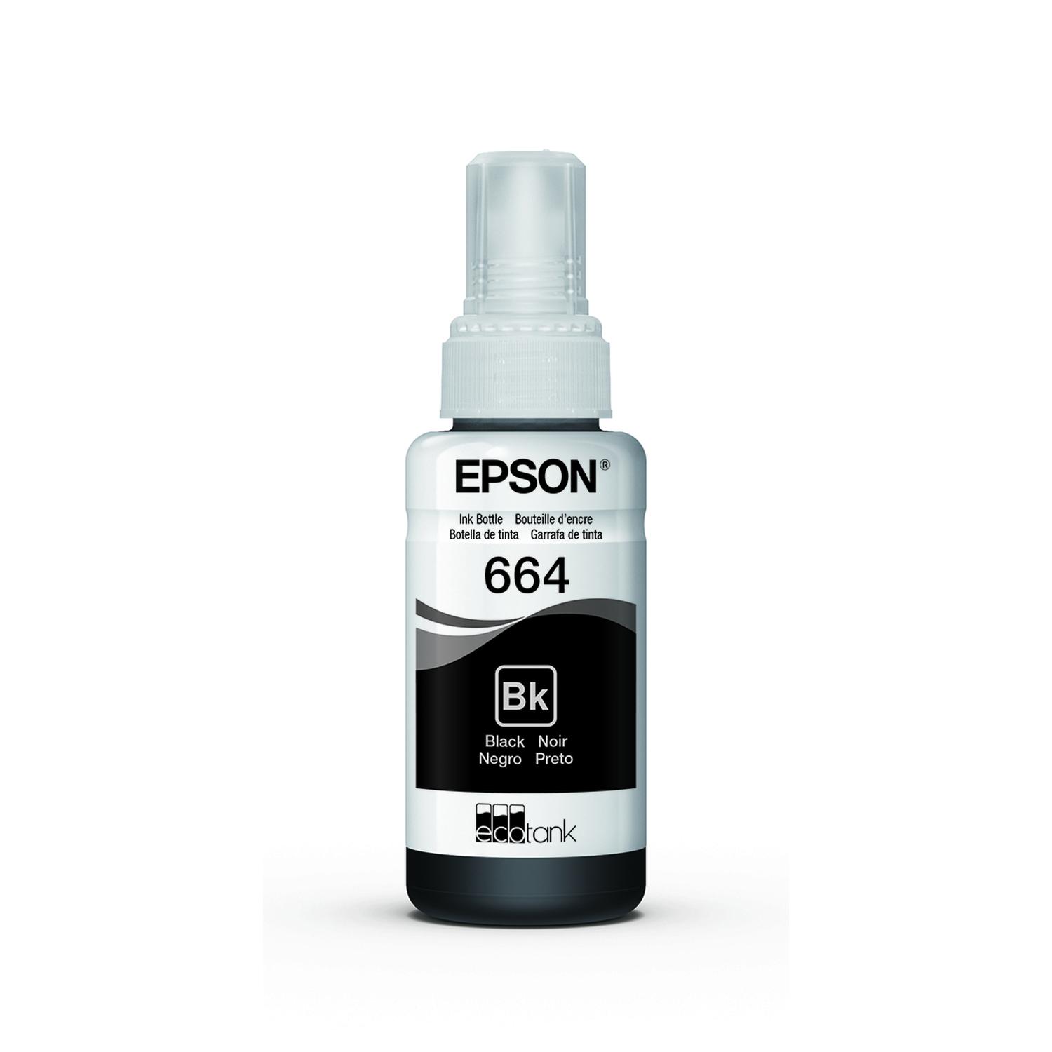 BOTELLA DE TINTA EPSON NEGRA T664 - 1