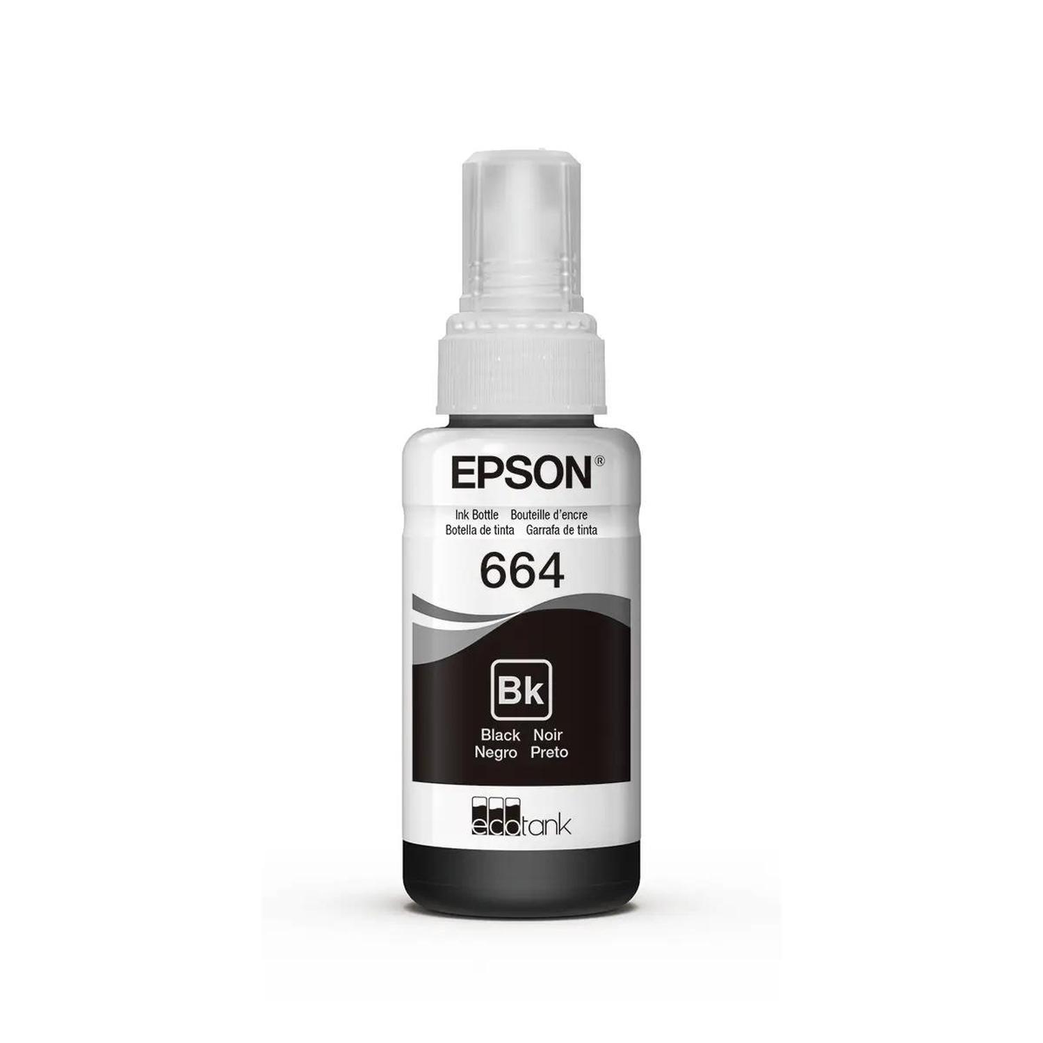 BOTELLA DE TINTA EPSON NEGRA T664 - 2