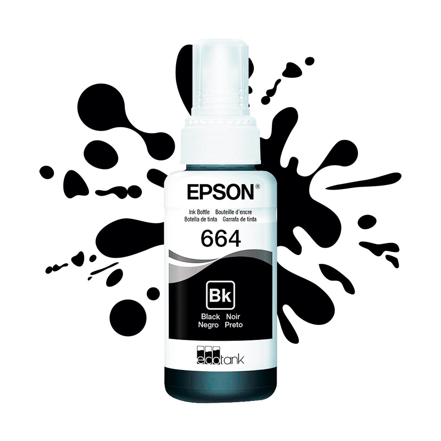 BOTELLA DE TINTA EPSON NEGRA T664 - 3