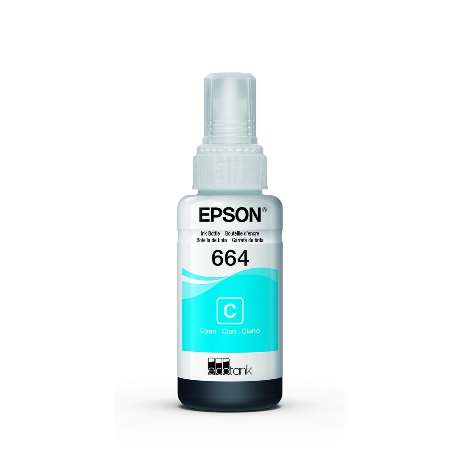 BOTELLA DE TINTA EPSON CYAN T664 - 1