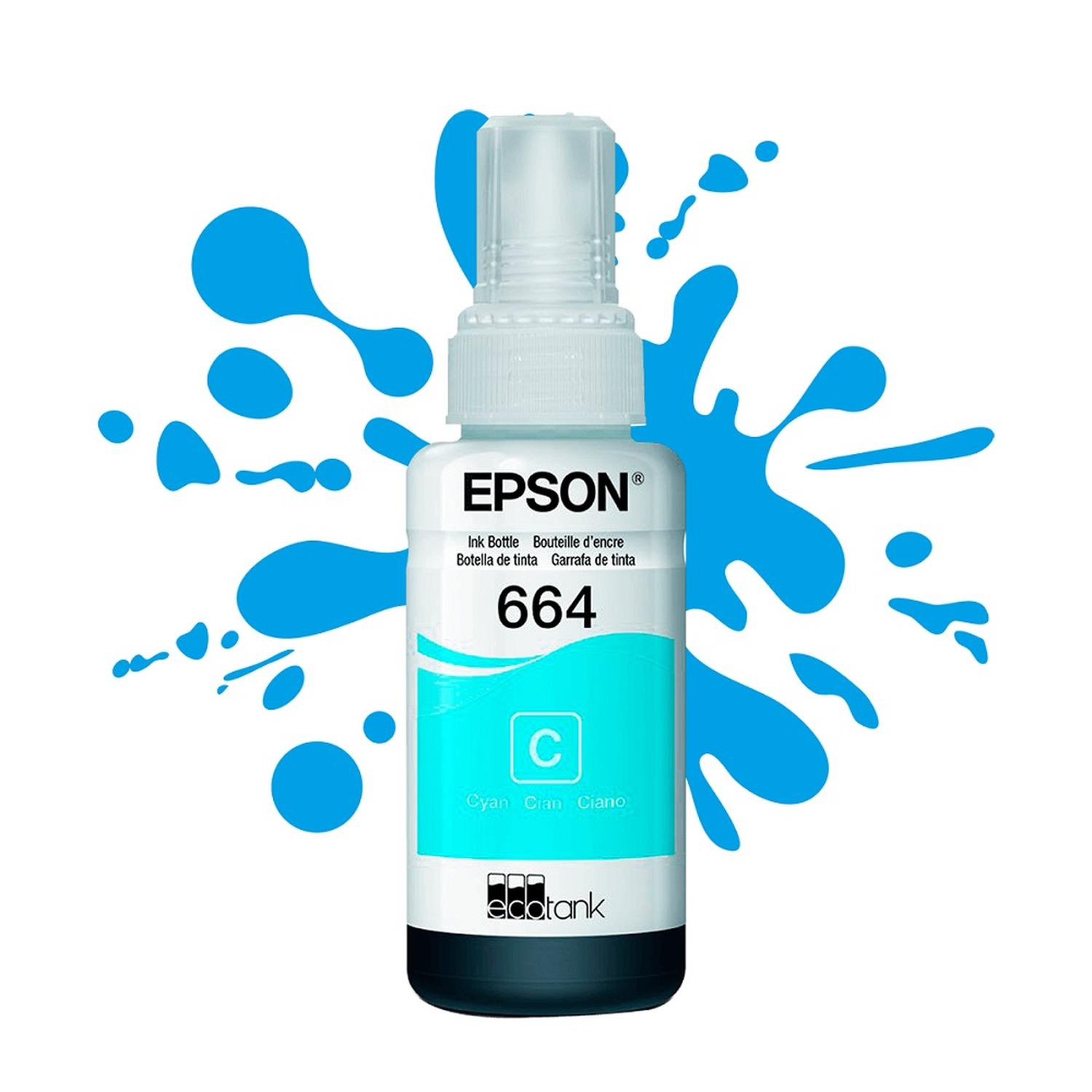 BOTELLA DE TINTA EPSON CYAN T664 - 2