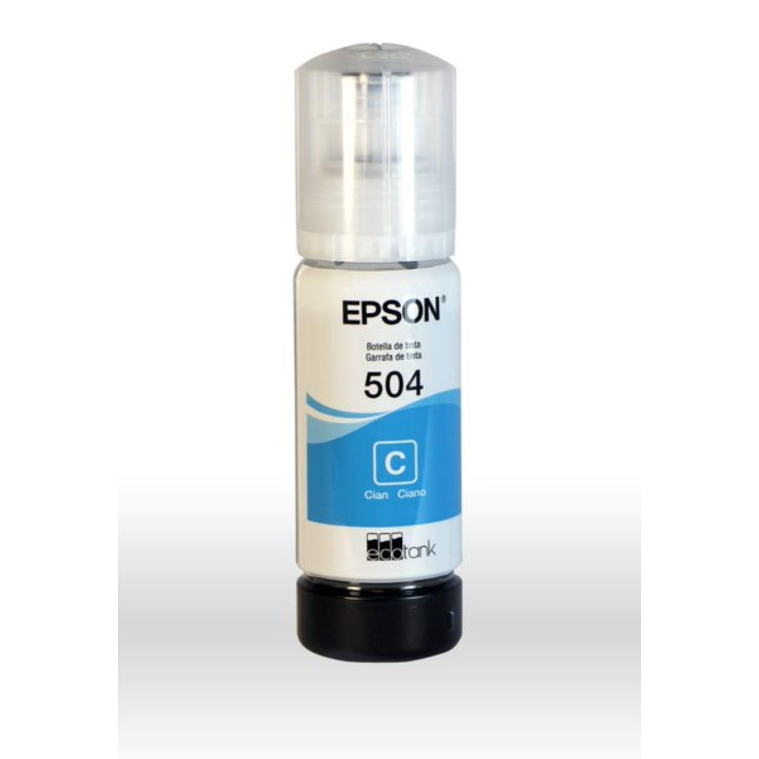 BOTELLA DE TINTA EPSON CYAN T504 - 1