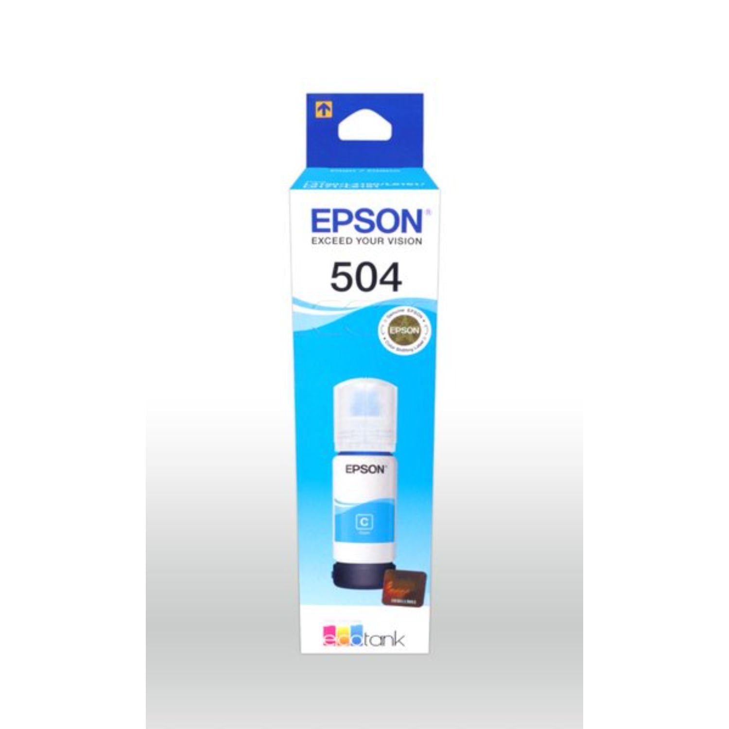 BOTELLA DE TINTA EPSON CYAN T504 - 2