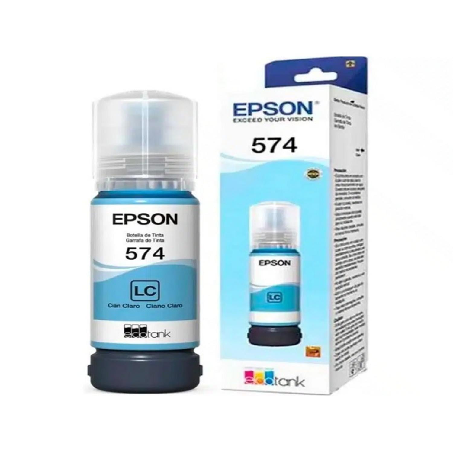 BOTELLA DE TINTA EPSON CYAN LIGHT T574 - 1