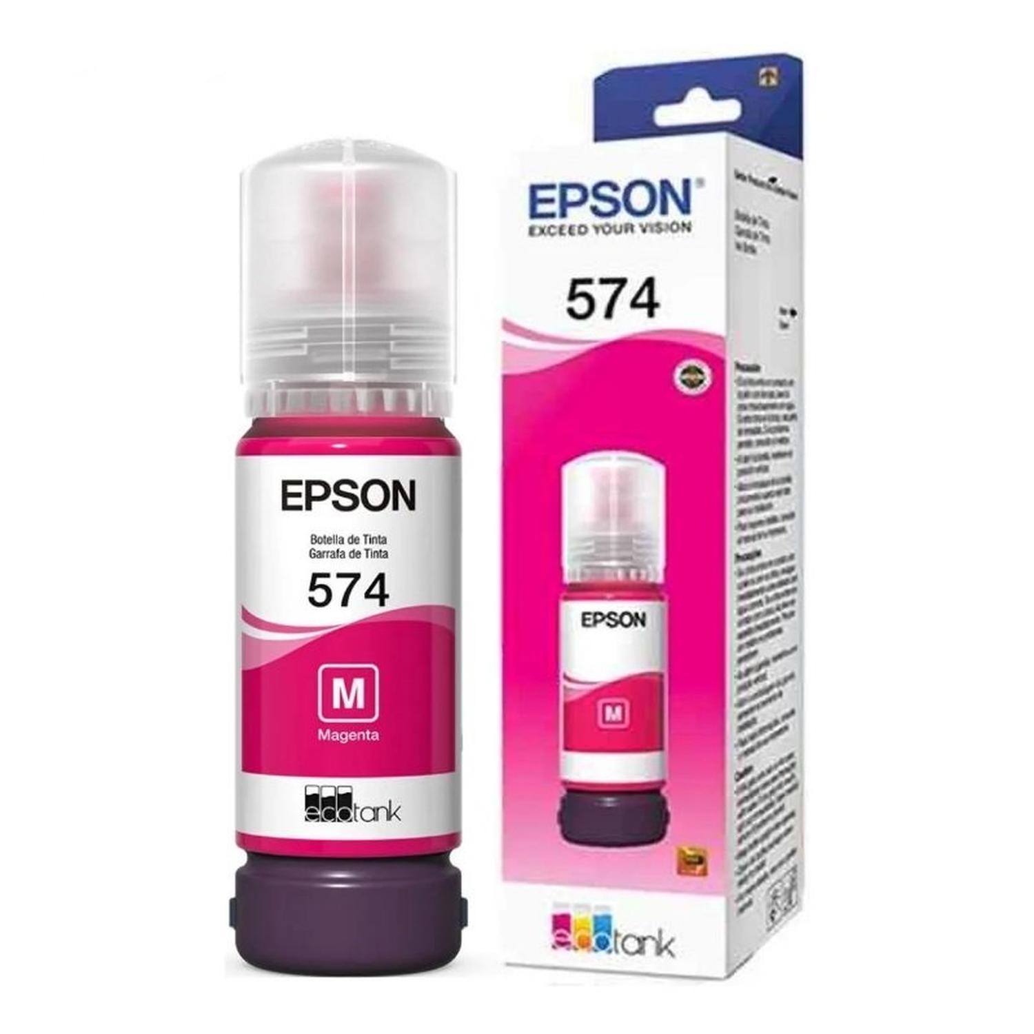 BOTELLA DE TINTA EPSON MAGENTA T574 - 1