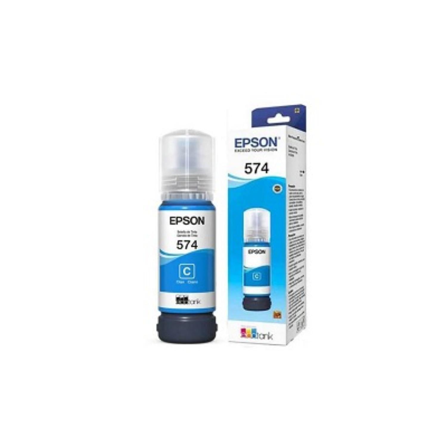 BOTELLA DE TINTA EPSON CYAN T574 - 1