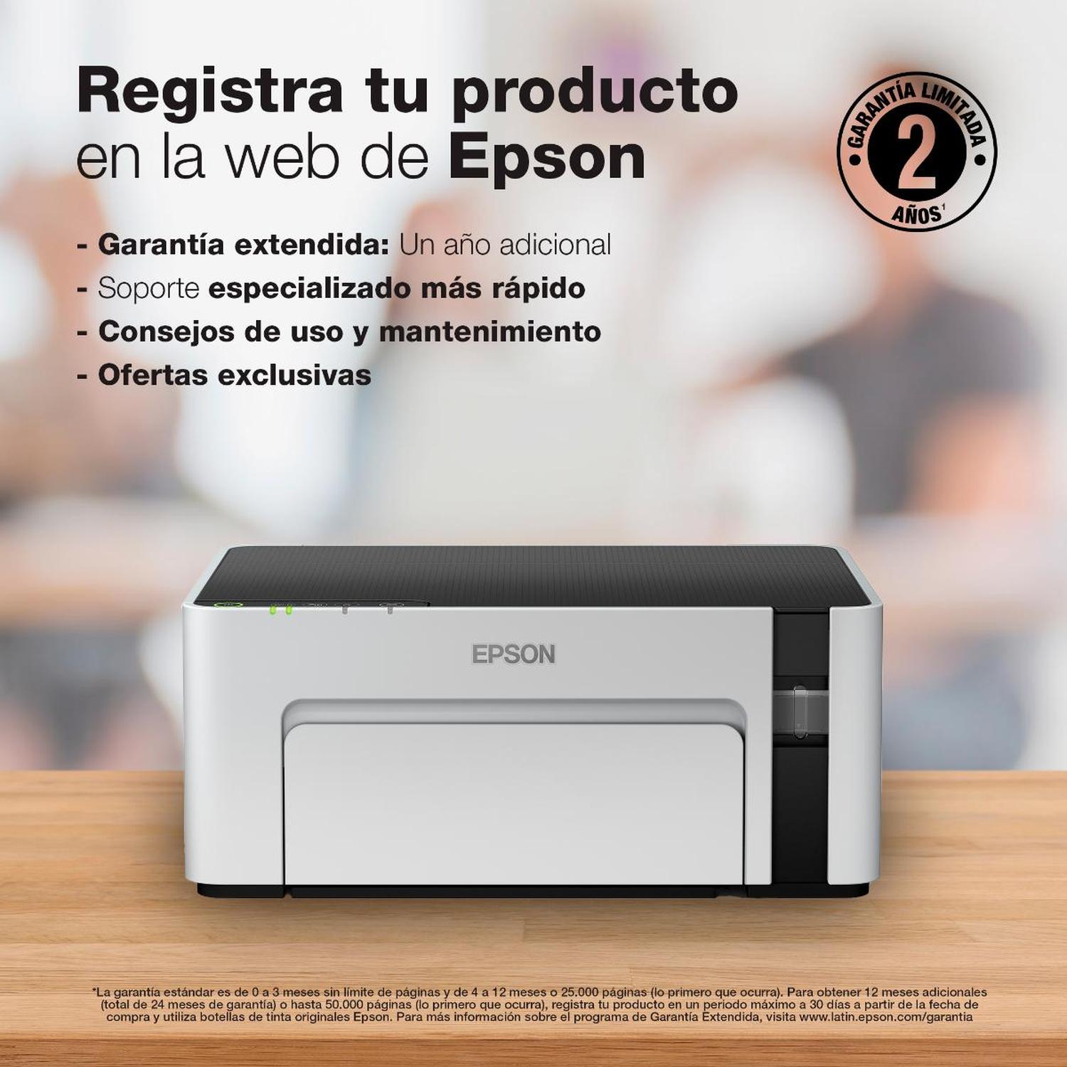 IMPRESORA EPSON ECOTANK M1120 WI-FI BLANCO Y NEGRO - 5