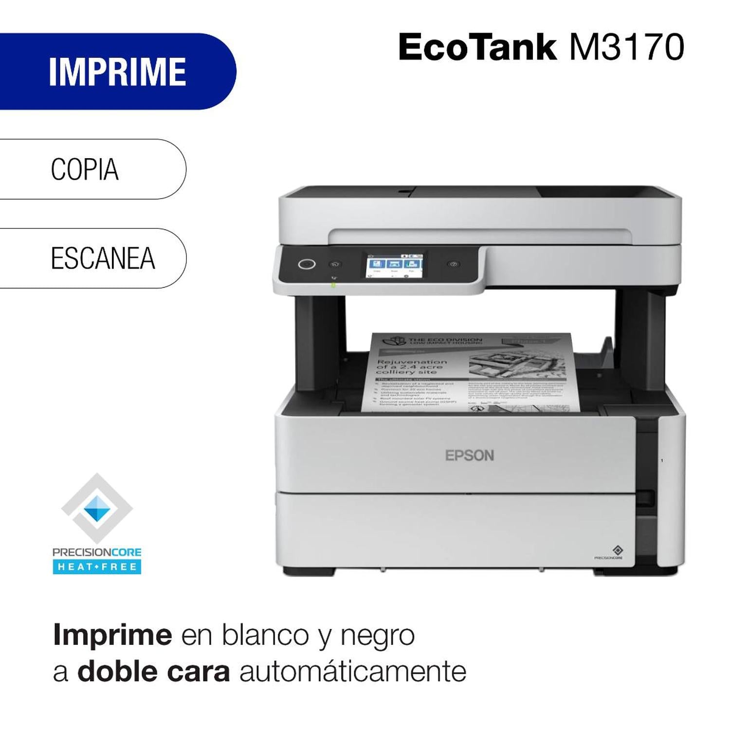 IMPRESORA EPSON MULTIFUNCIÓN 4 EN 1 ECOTANK M3170 WI-FI BYN - 2