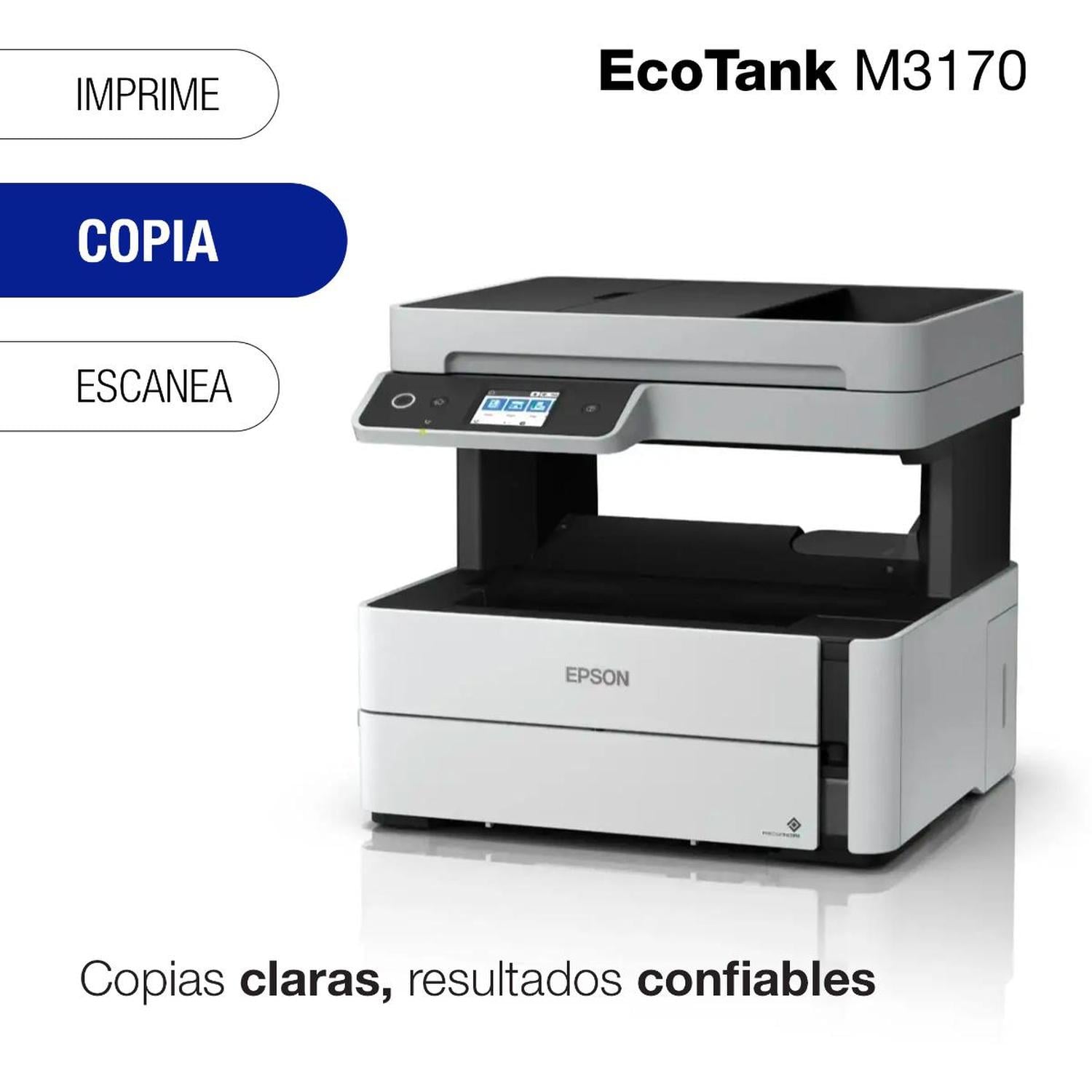 IMPRESORA EPSON MULTIFUNCIÓN 4 EN 1 ECOTANK M3170 WI-FI BYN - 3