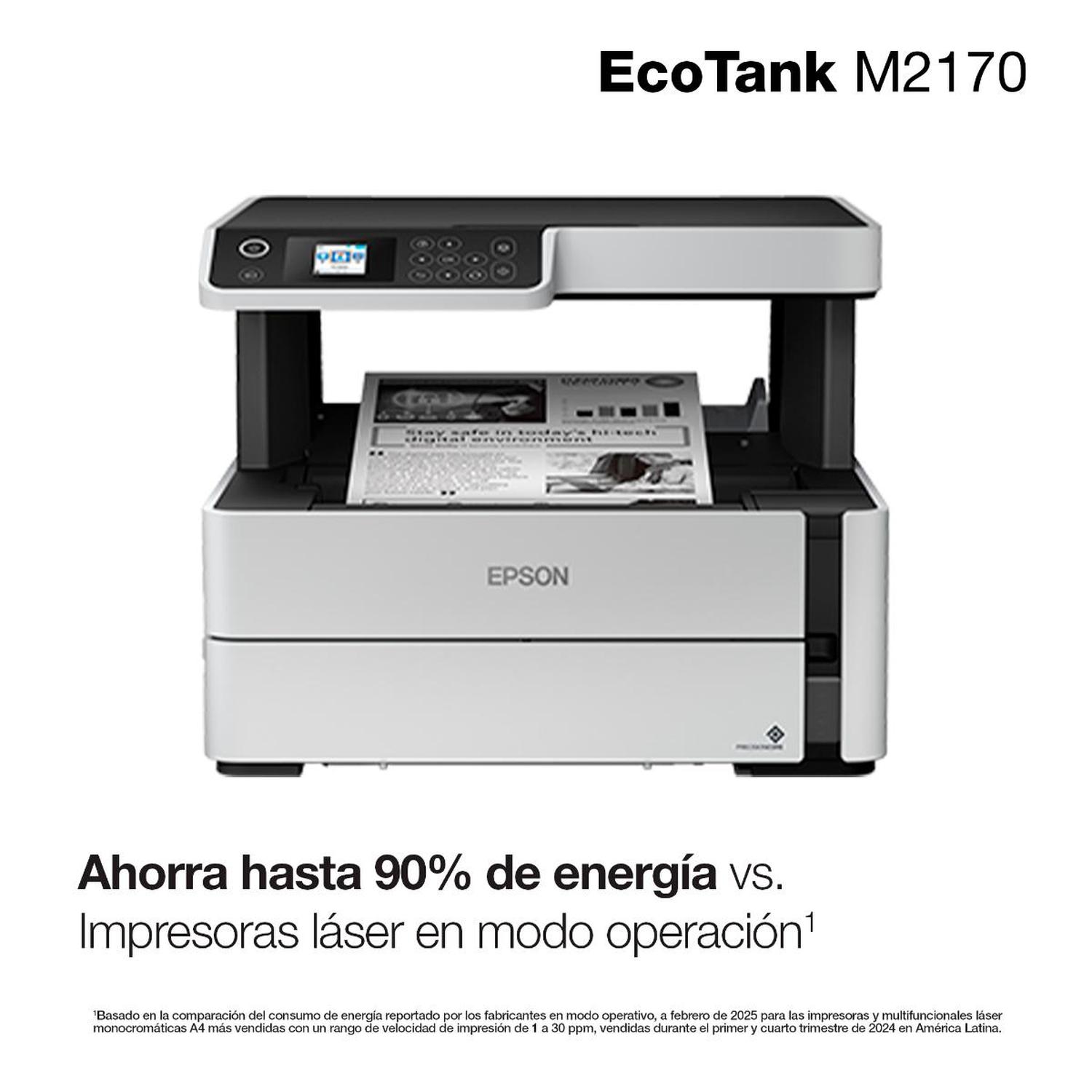IMPRESORA MONOCROMÁTICA MFP EPSON ECOTANK M2170, DÚPLEX - 5