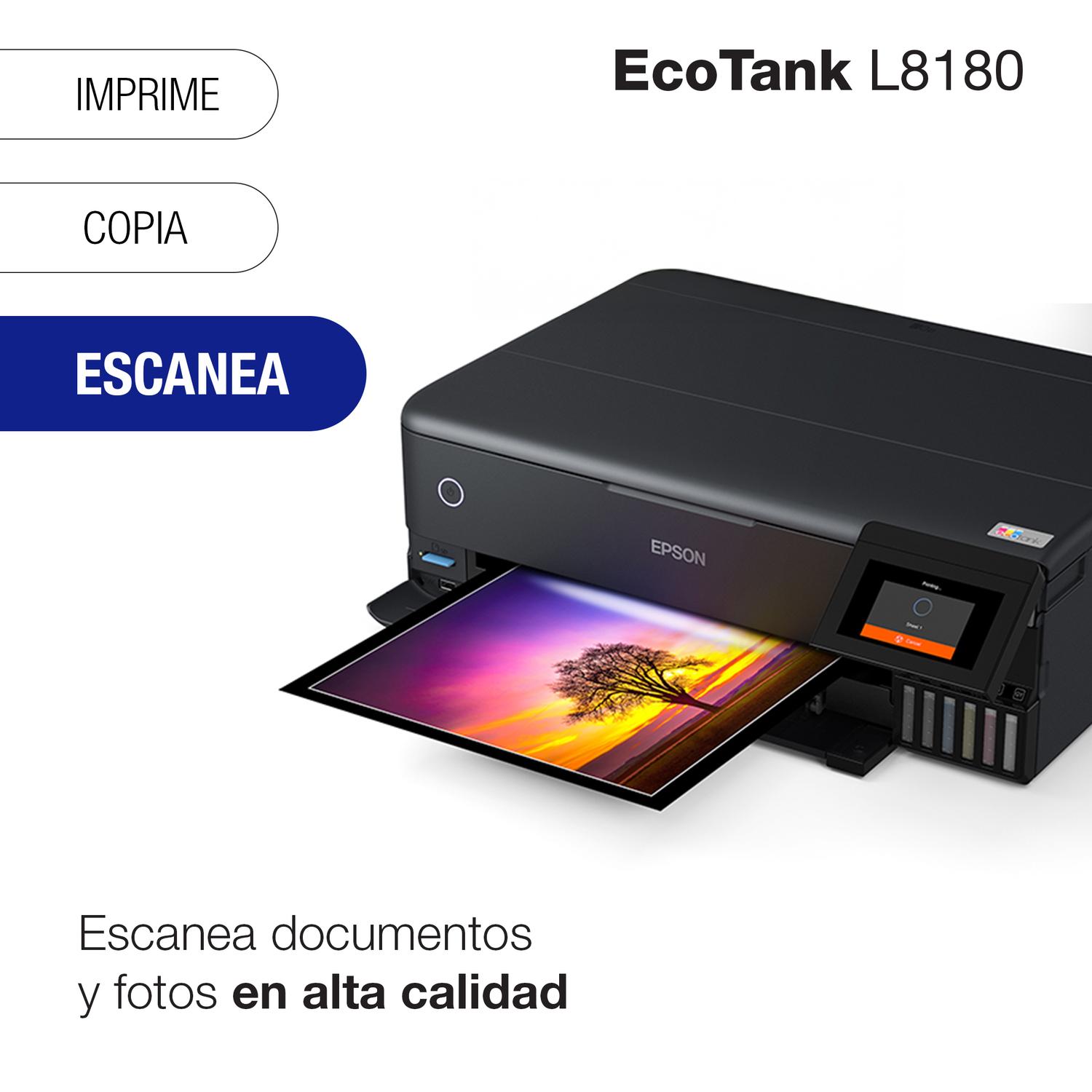 IMPRESORA EPSON MULTIFUNCIÓN 3EN1 ECOTANK FOTO L8180 WIFI/A3 - 5