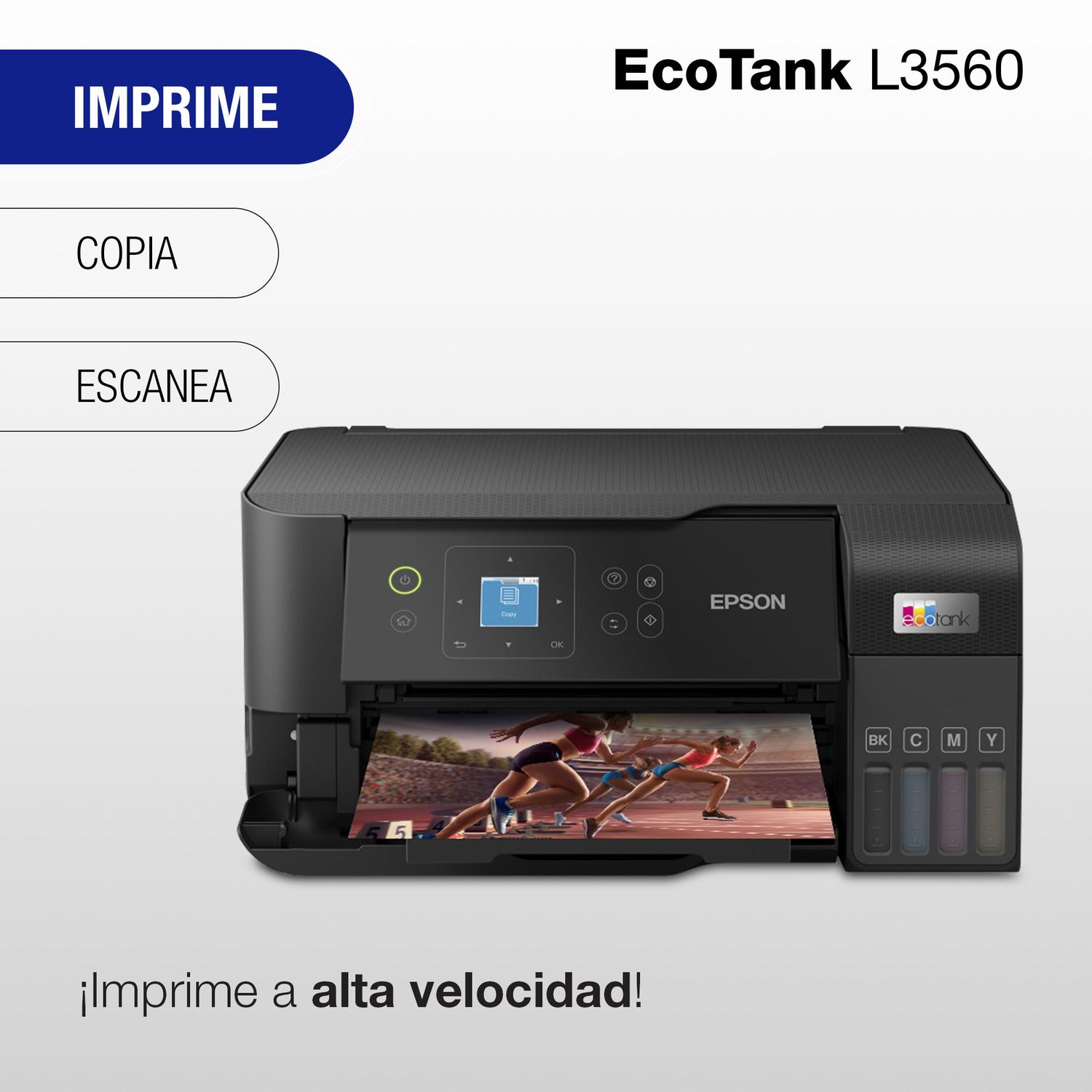 IMPRESORA EPSON MULTIFUNCIONAL 3 EN 1 ECOTANK L3560 WI-FI - 3