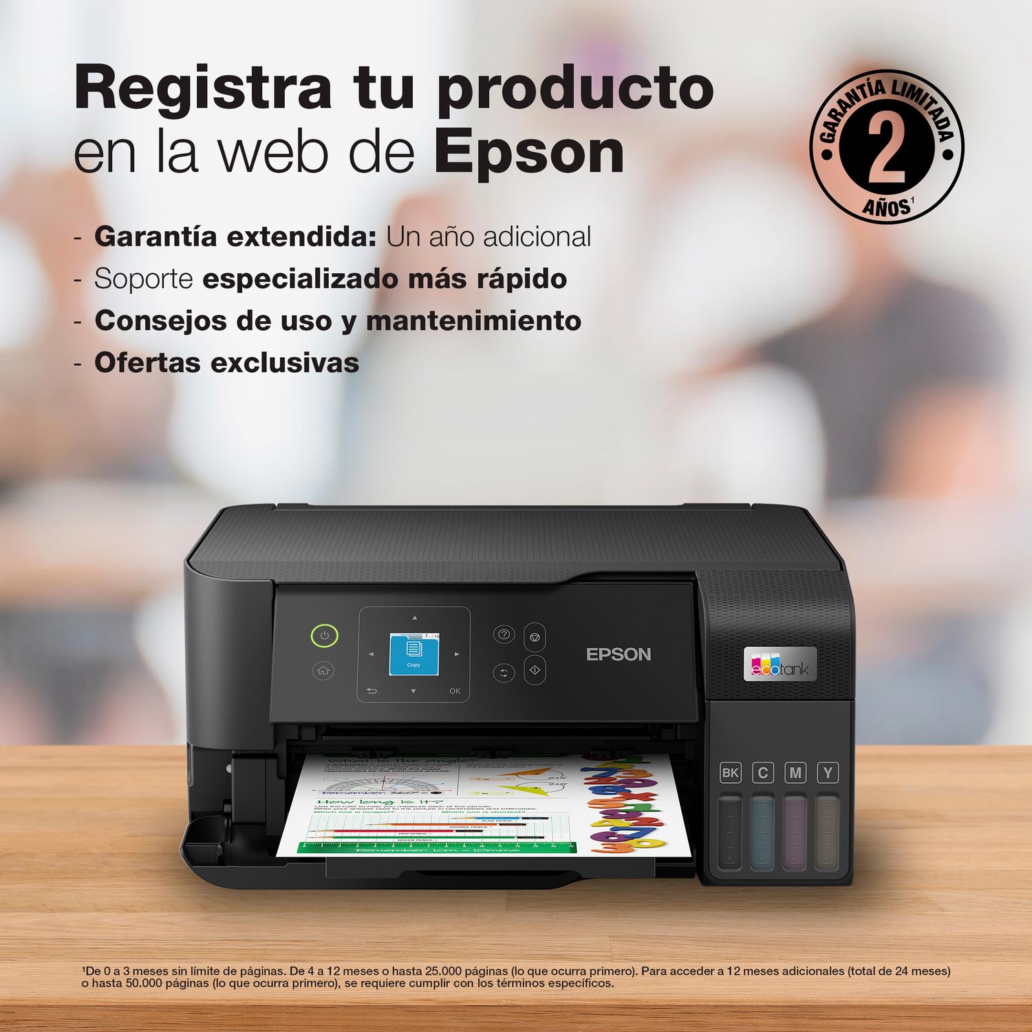 IMPRESORA EPSON MULTIFUNCIONAL 3 EN 1 ECOTANK L3560 WI-FI - 7