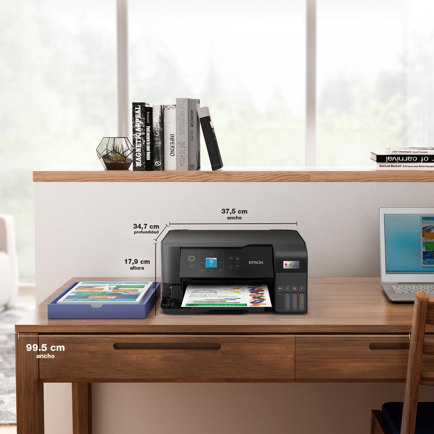 IMPRESORA EPSON MULTIFUNCIONAL 3 EN 1 ECOTANK L3560 WI-FI - 8