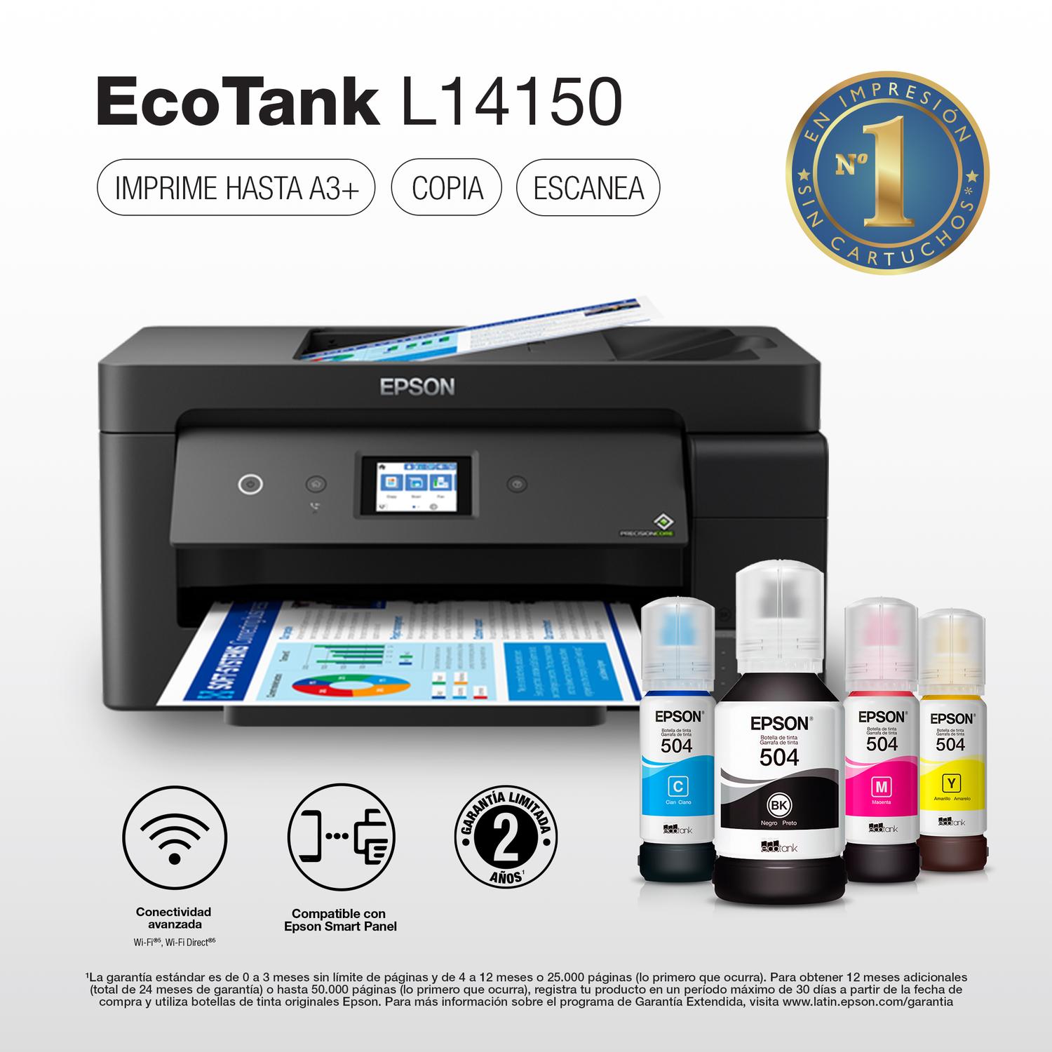 IMPRESORA EPSON MULTIFUNCIÓN 4 EN 1 ECOTANK L14150 WI-FI A3 - 5