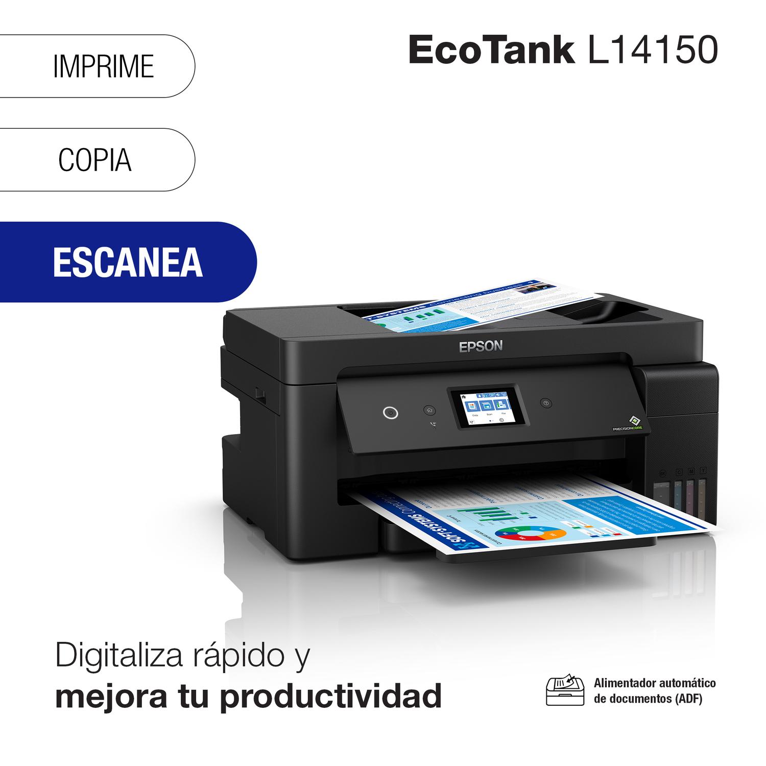 IMPRESORA EPSON MULTIFUNCIÓN 4 EN 1 ECOTANK L14150 WI-FI A3 - 8