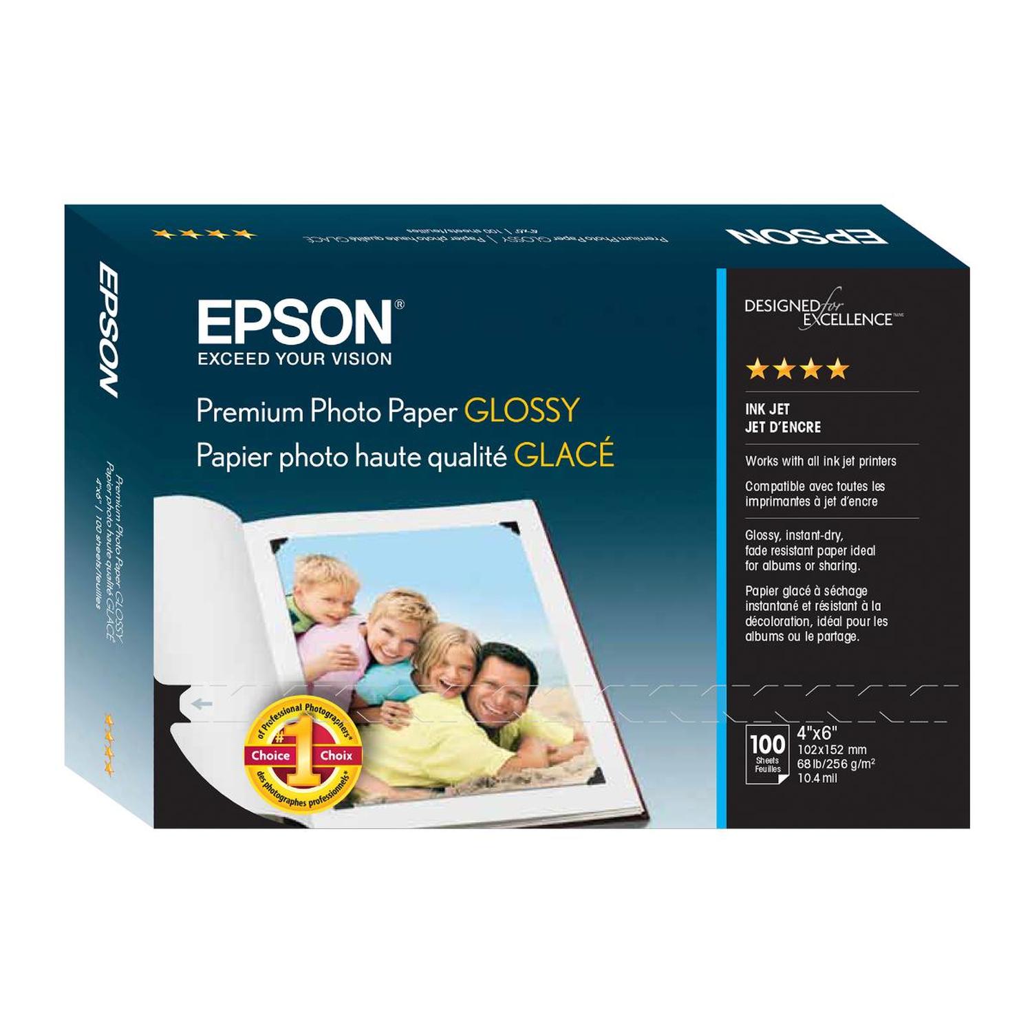 PAPEL FOTO EPSON PREMIUM BRILLANTE (10X15 CM, 100 HOJAS) - 1