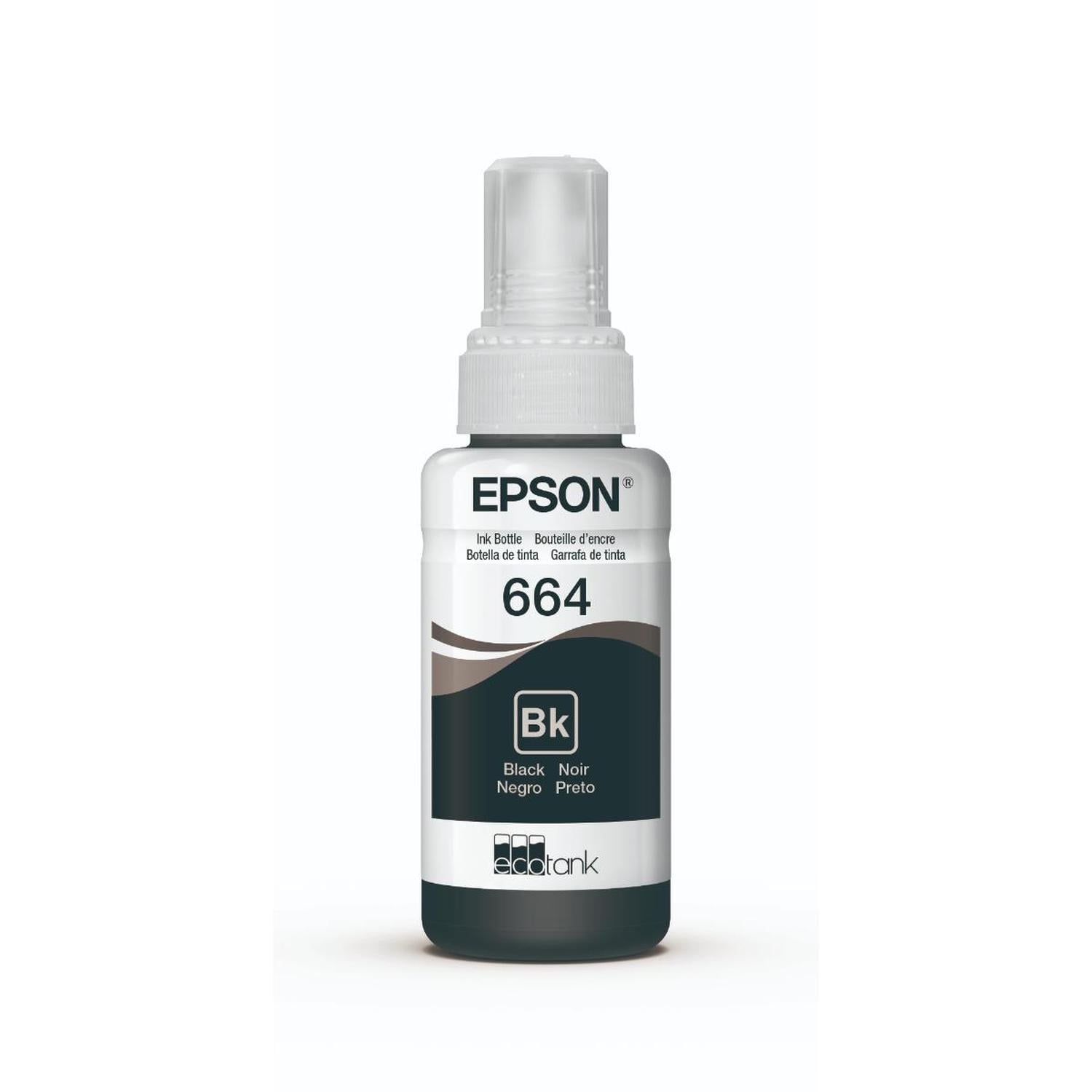 PACK DE 2 BOTELLAS DE TINTA EPSON NEGRA T664 - 2