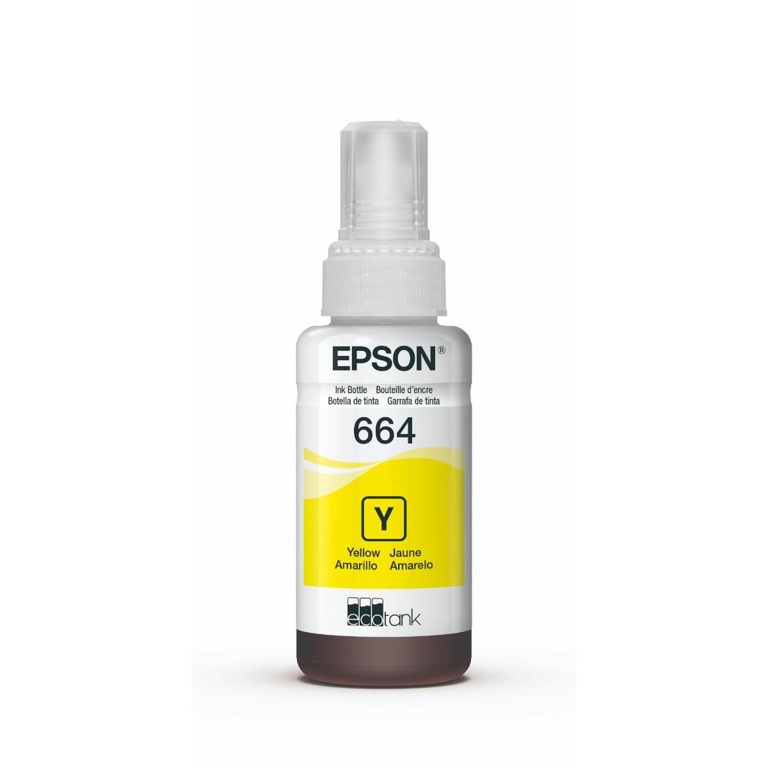 PACK DE 3 BOTELLAS DE TINTA EPSON CYAN/MAGENTA/AMARILLA T664 - 4