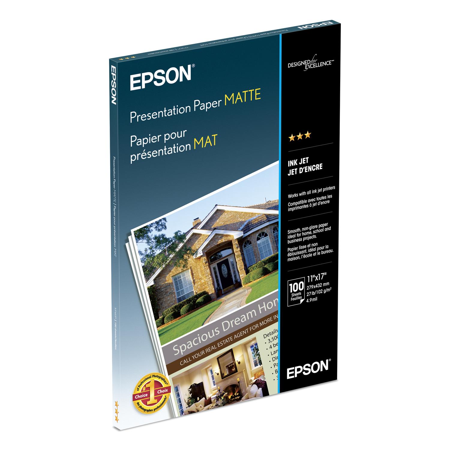 PAPEL EPSON PRESENTATION MATTE (TABLOIDE 27X43CM,100 HOJAS) - 2