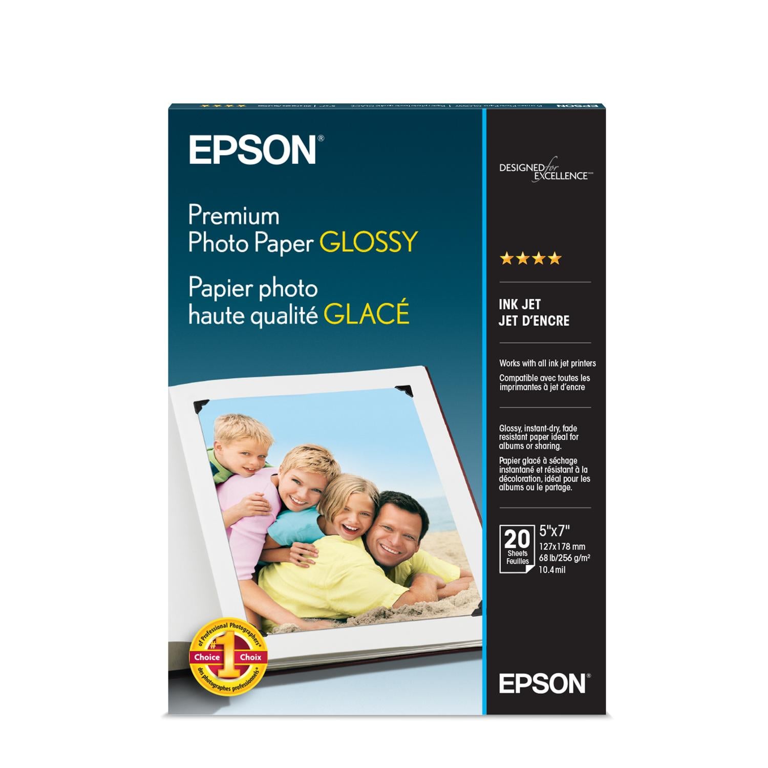 EPSON PAPEL FOTO PREMIUM BRILLANTE (13X18 CM, 100 HOJAS) - 1