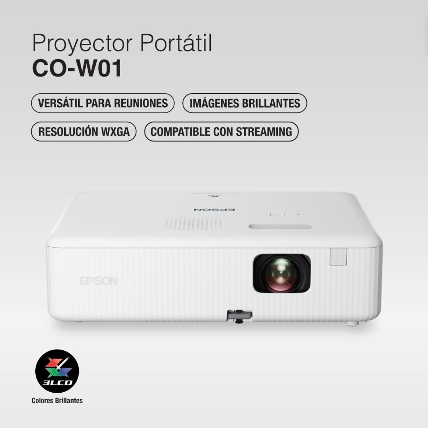 PROYECTOR EPSON PORTÁTIL CO-W01 WXGA / 3.000 LÚMENES - 2