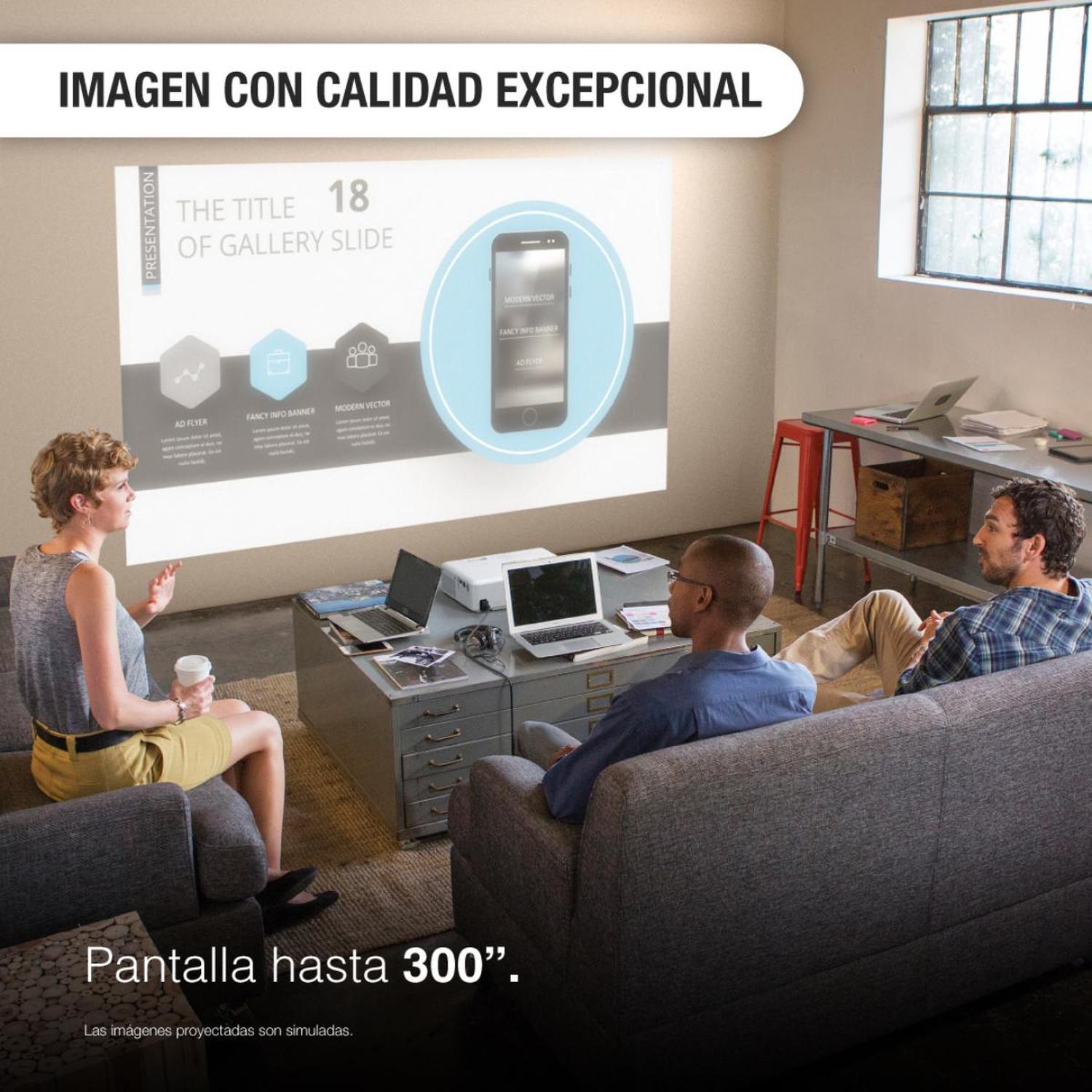 PROYECTOR EPSON PORTÁTIL CO-W01 WXGA / 3.000 LÚMENES - 5