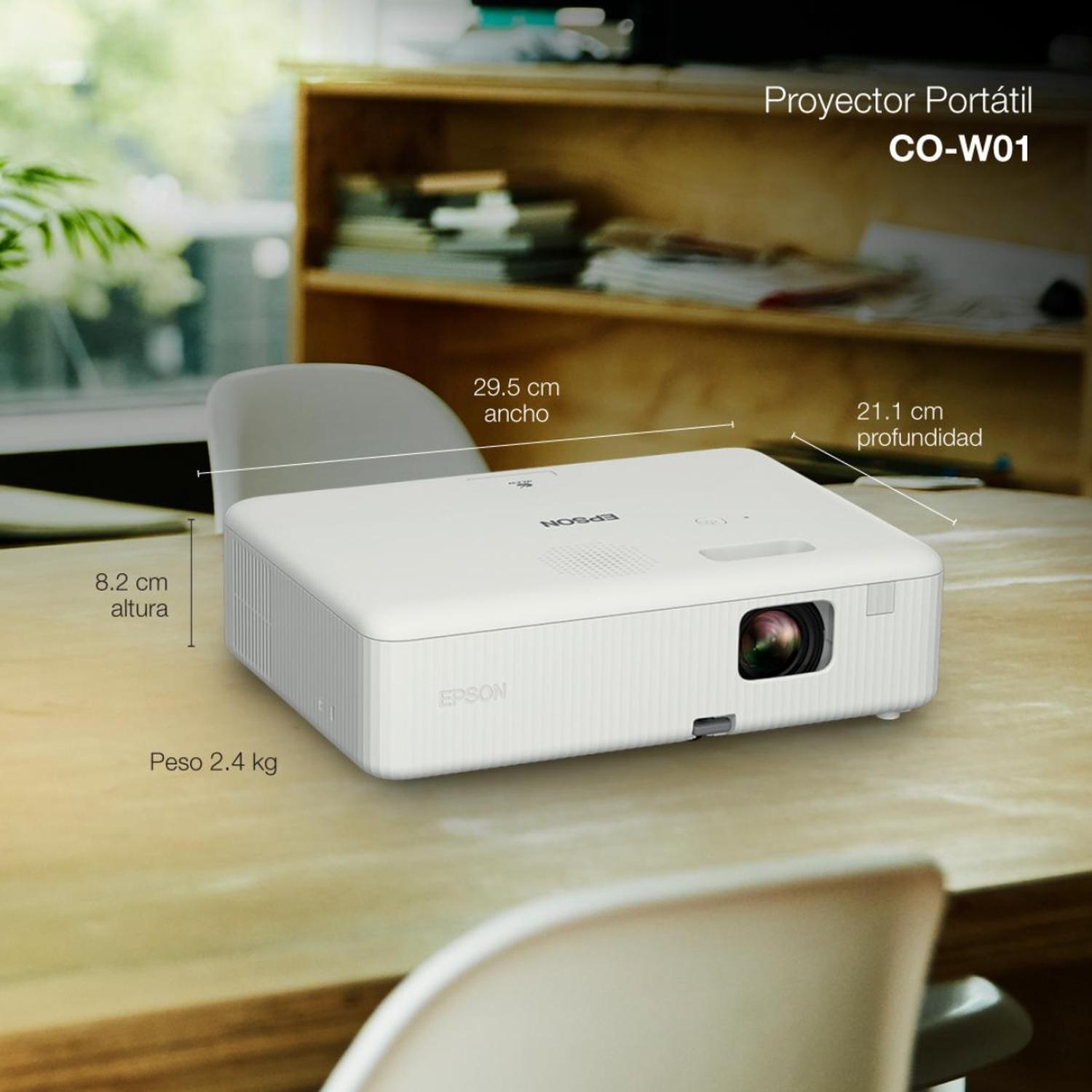 PROYECTOR EPSON PORTÁTIL CO-W01 WXGA / 3.000 LÚMENES - 8