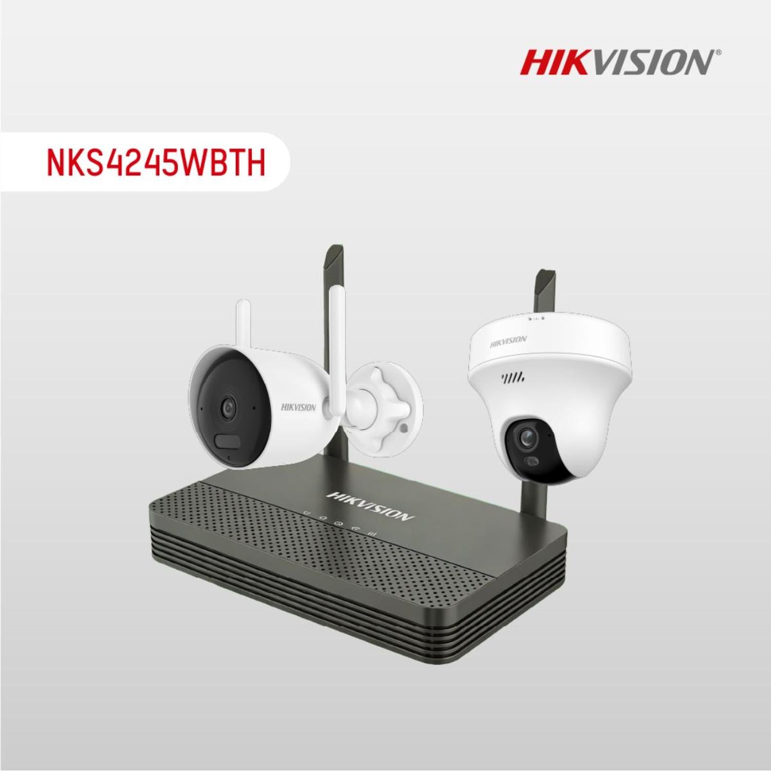 HIKVISION KIT WIFI GRABADOR CÁMARAS BULLET 4MP Y TURRET 5MP - 1