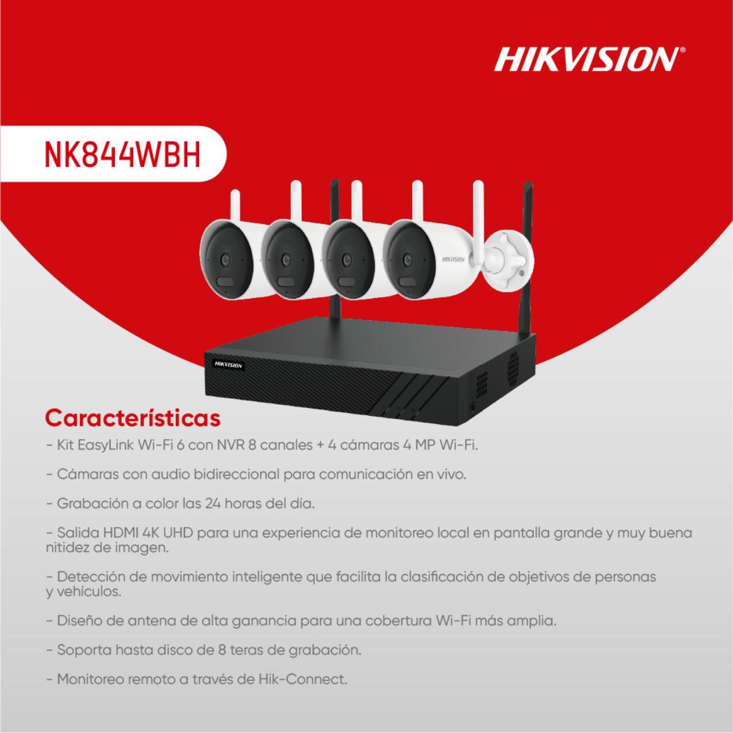 HIKVISION KIT WIFI 4 CÁMARAS 4MP INALÁMBRICA - 2