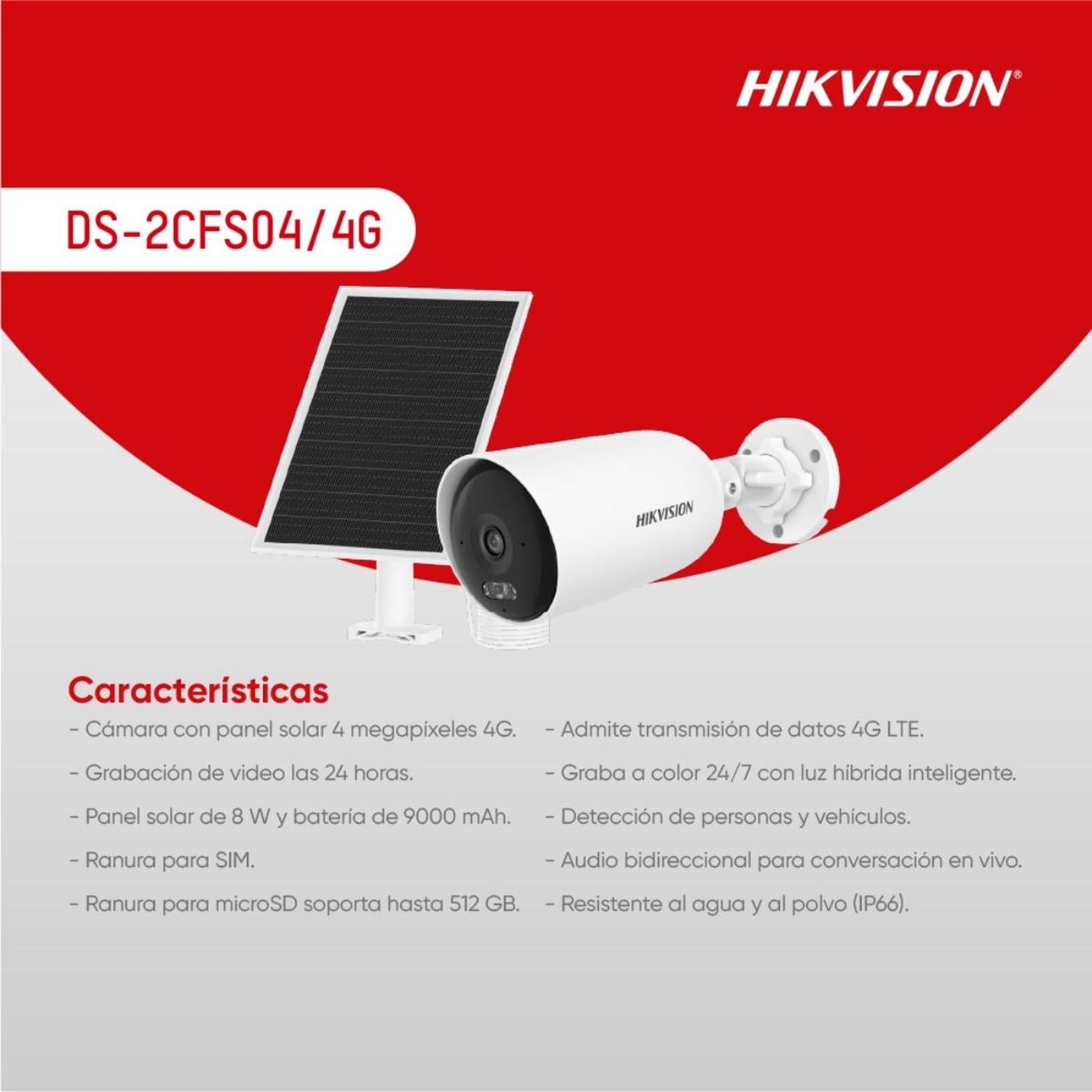 HIKVISION CÁMARA 4MP CON PANEL SOLAR 4G - 2