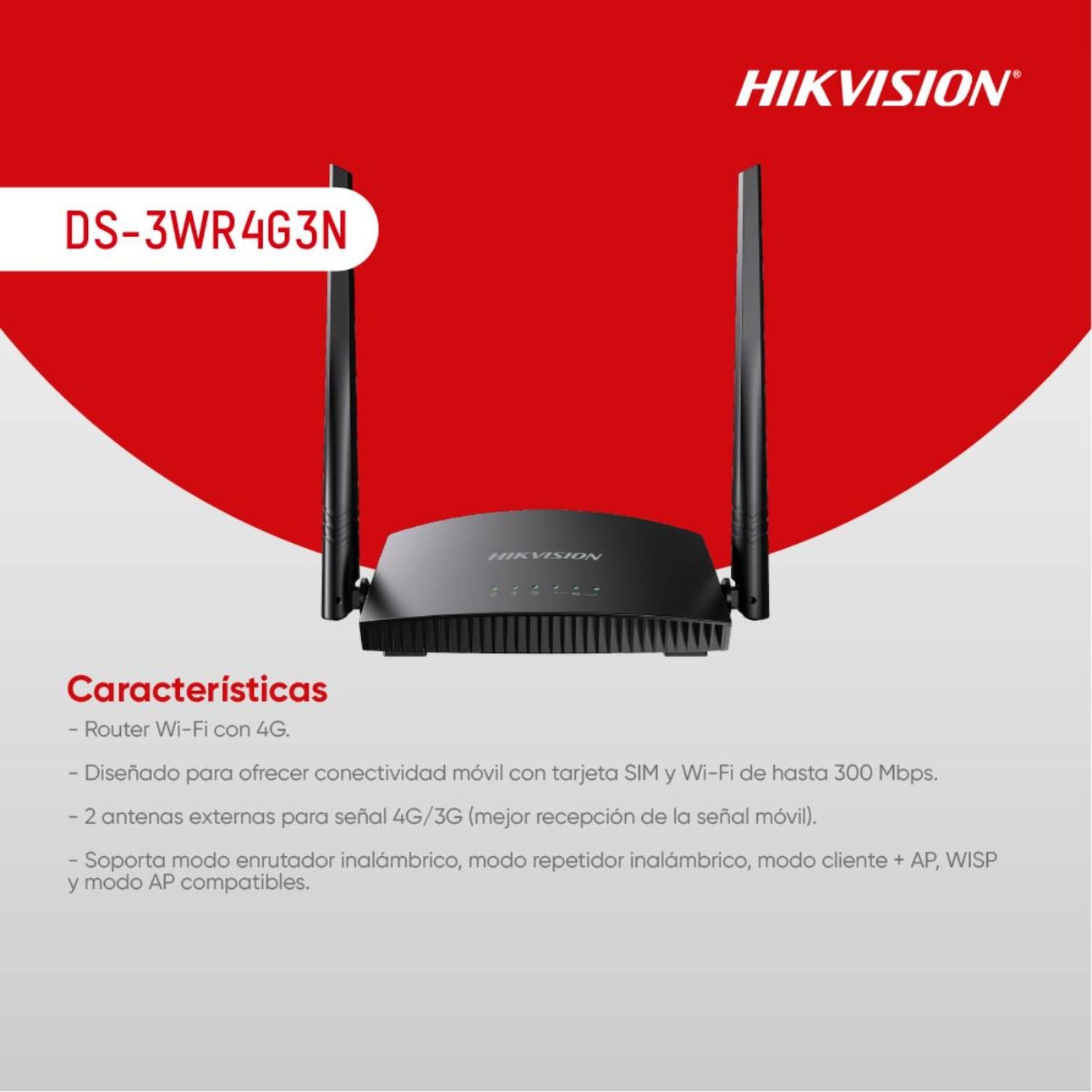HIKVISION ROUTER WIFI 4 CON 4G - 2