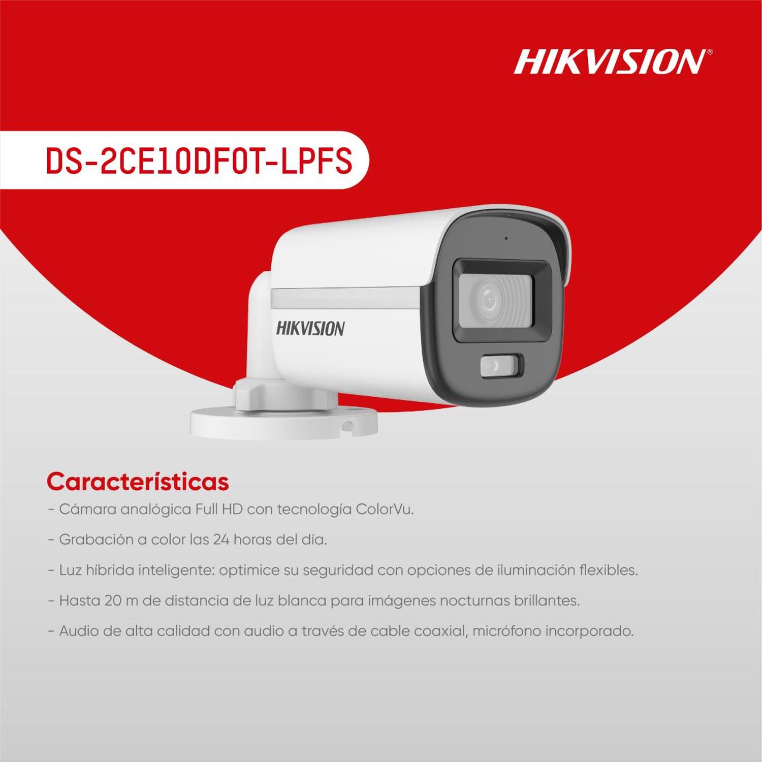 HIKVISION CÁMARA COLORVU 2MP CON AUDIO - 2
