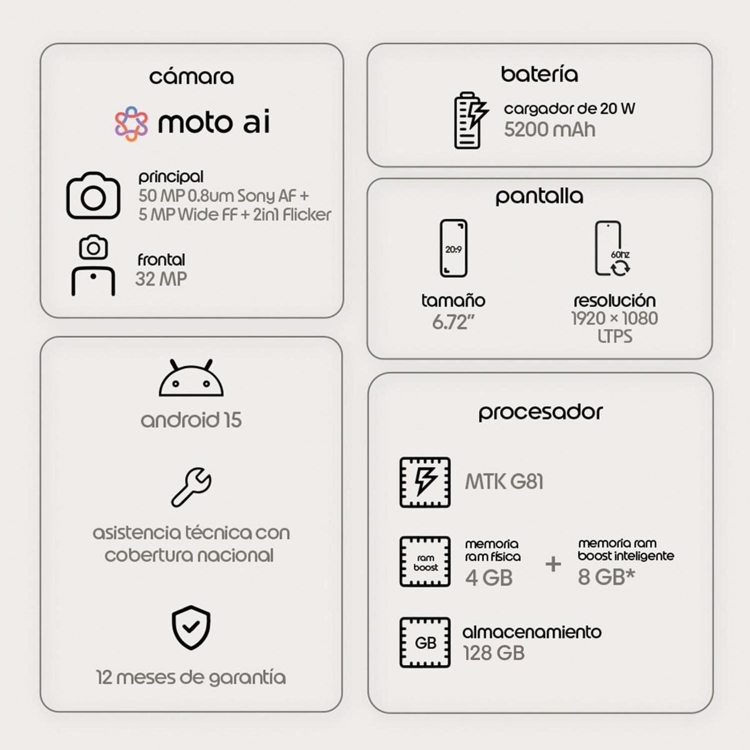 MOTOROLA G17 4GB+128GB ARANDANO - 6